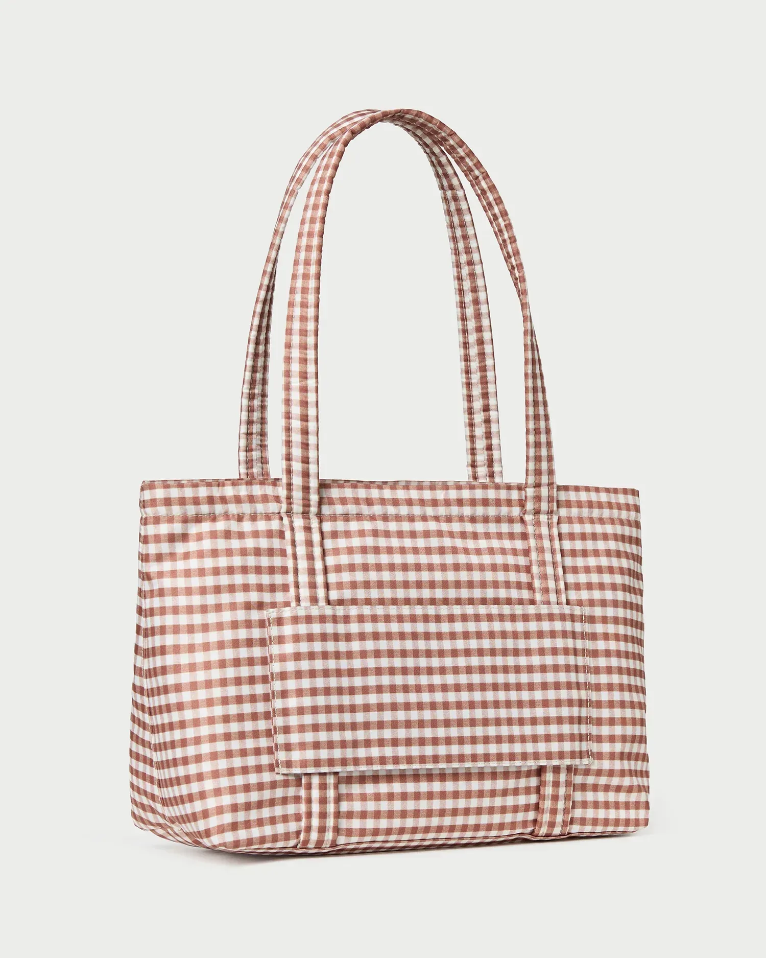 Lyla Brown Gingham Essential Tote