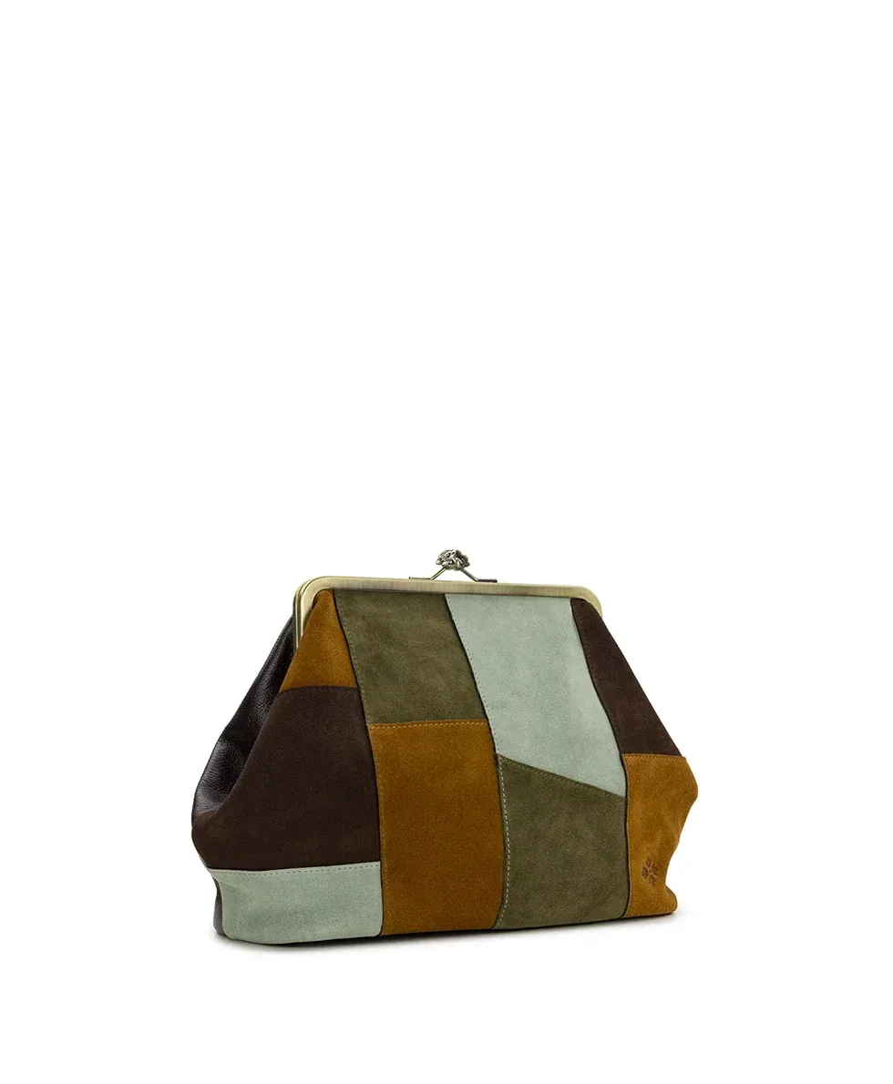 Vivienne Frame – Suede Patchwork – Chocolate/Cognac/Olive/Nordic Blue