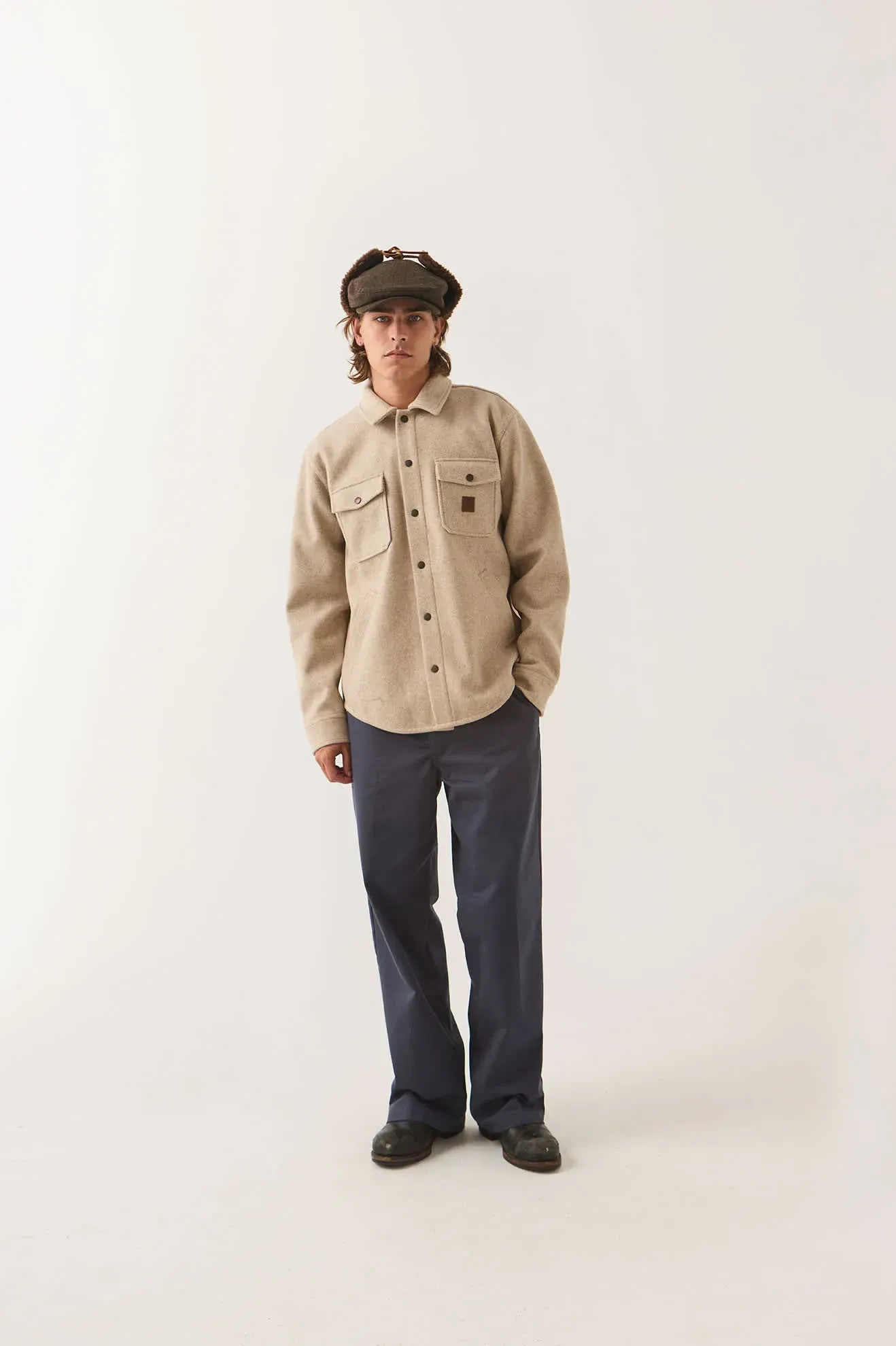 Durham Felted Stretch Jacket – Oatmeal