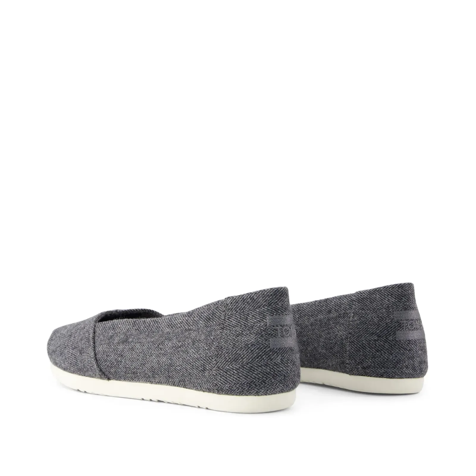 Womens Alpargata Ballet Flat Charcoal Heritage Herringbone w/ Faux Shearling