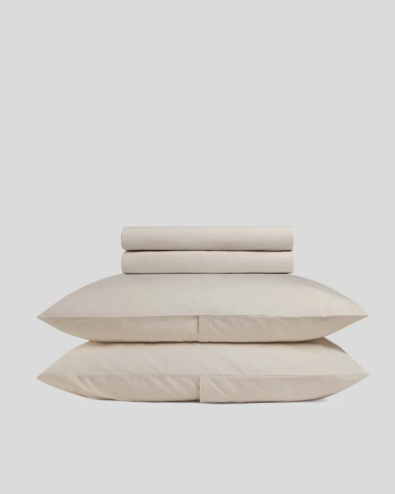 Brushed Cotton Sheet Set – Bone K/CK