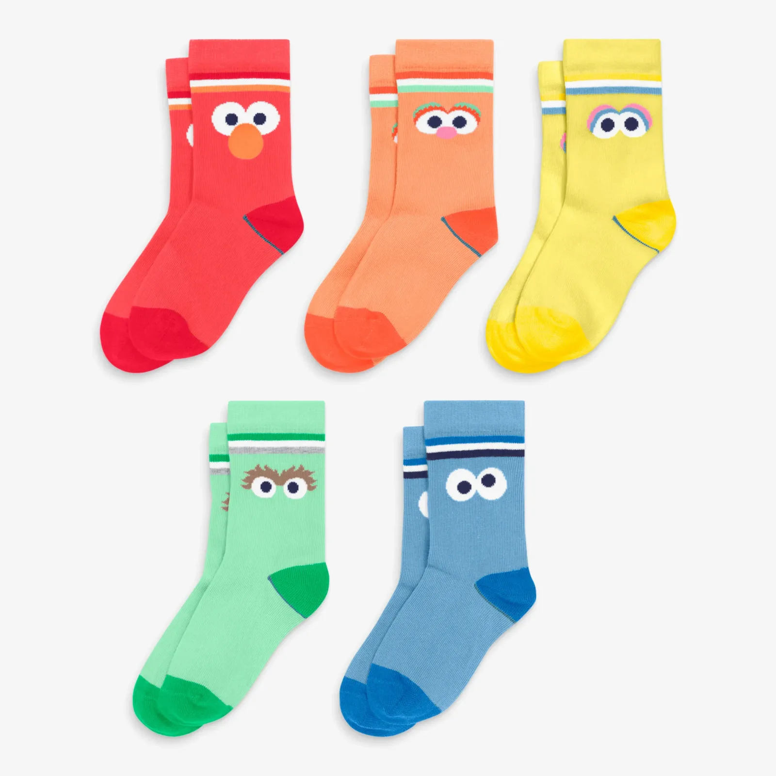 Kids Sesame Street crew sock 5-pack