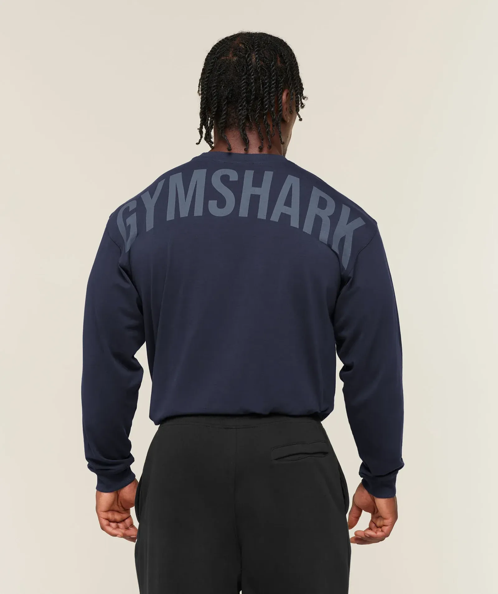 Gymshark Power Long Sleeve T-Shirt – Heavy Blue/Shadow Blue