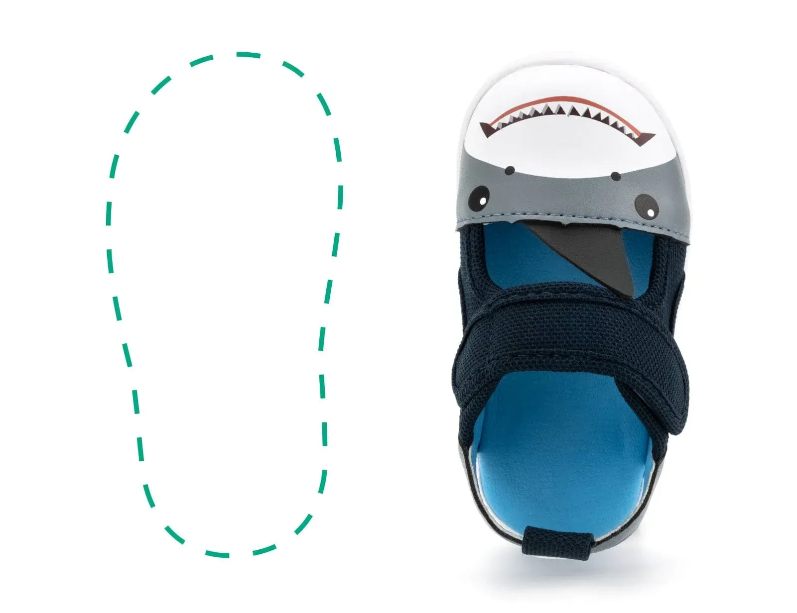 Shark Squeaky Single Sandal for Boys and Girls – Blue – (One Shoe Only)