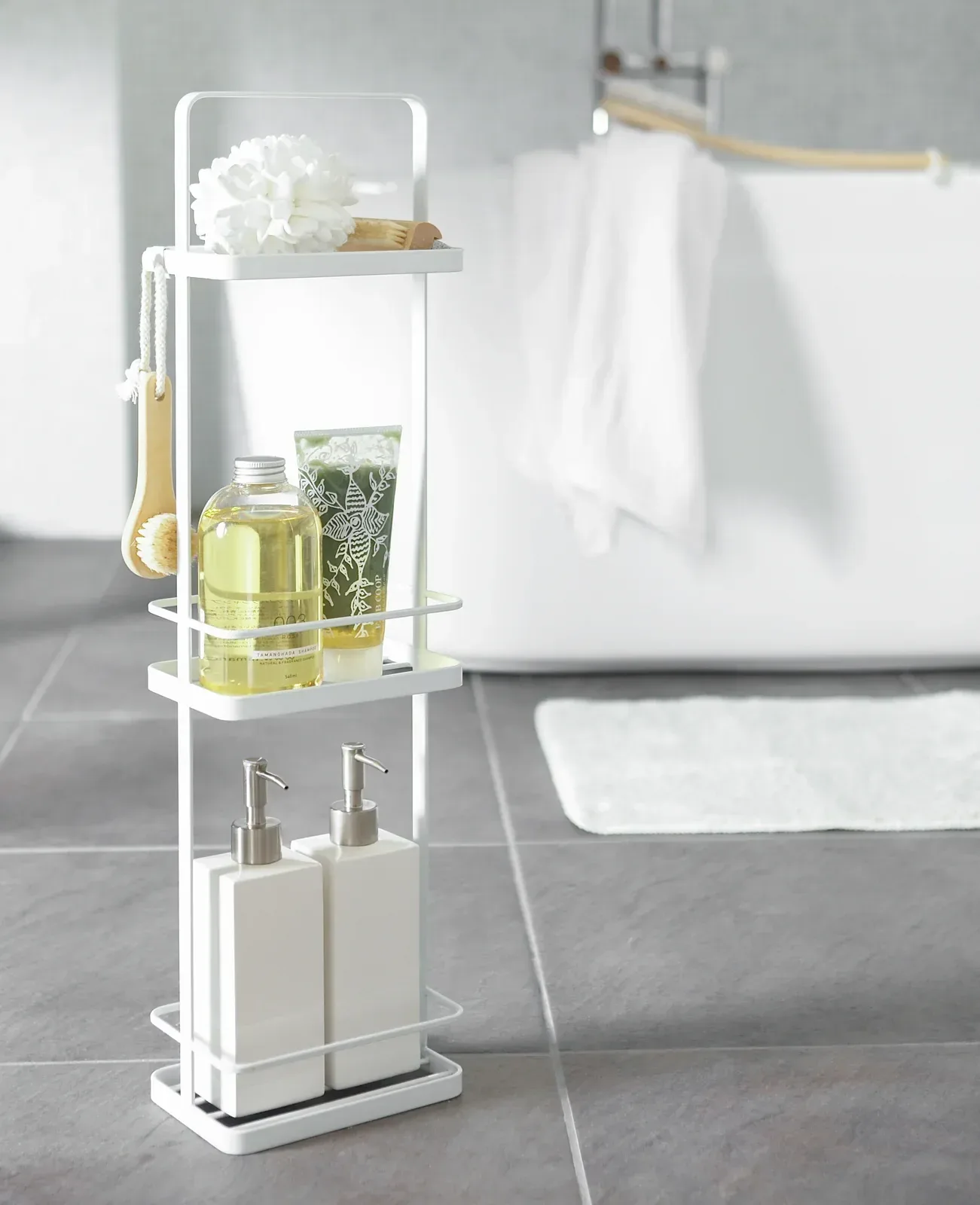 Three-Tier Shower Caddy (26" H) – Steel