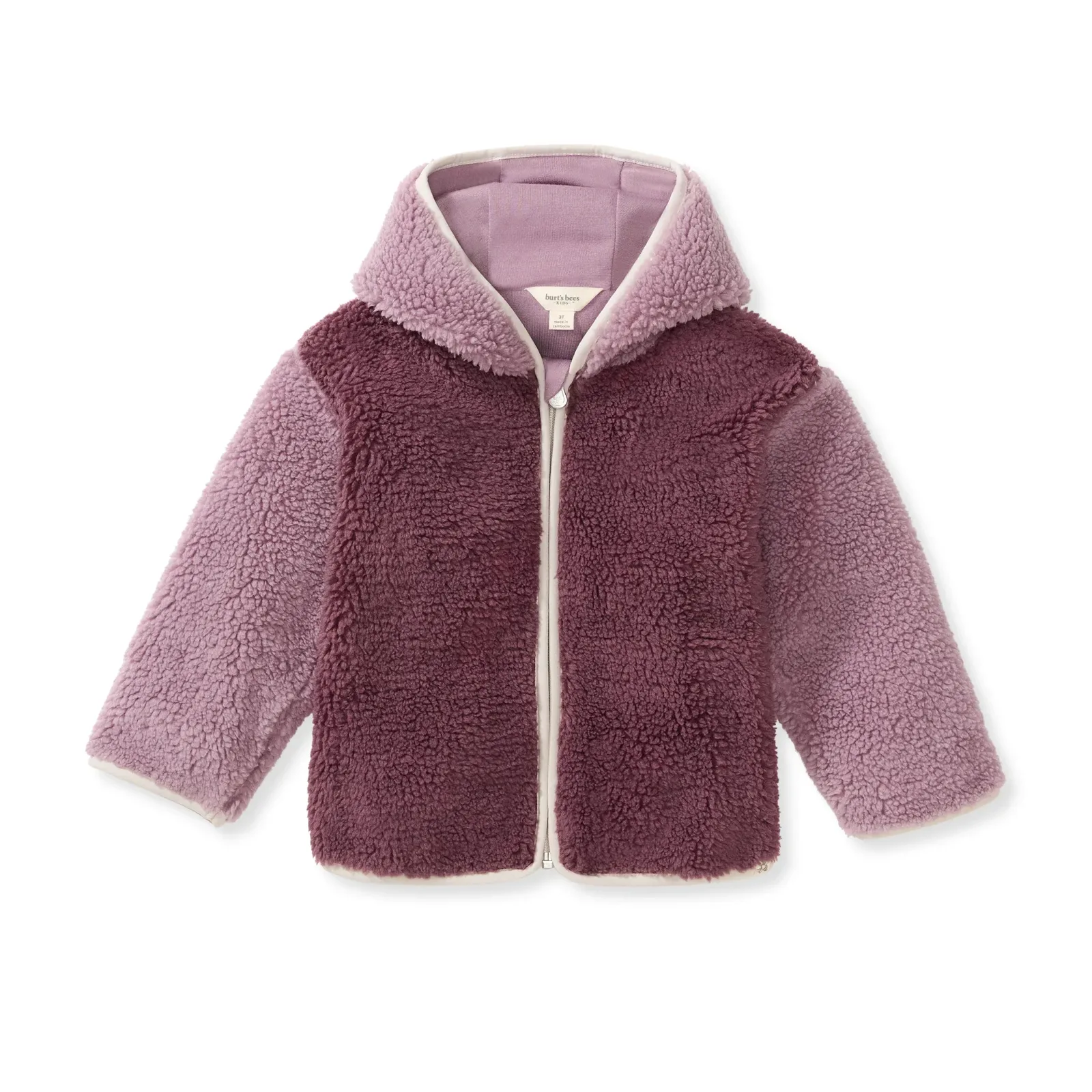 Sherpa Zip Front Jacket – Elderberry