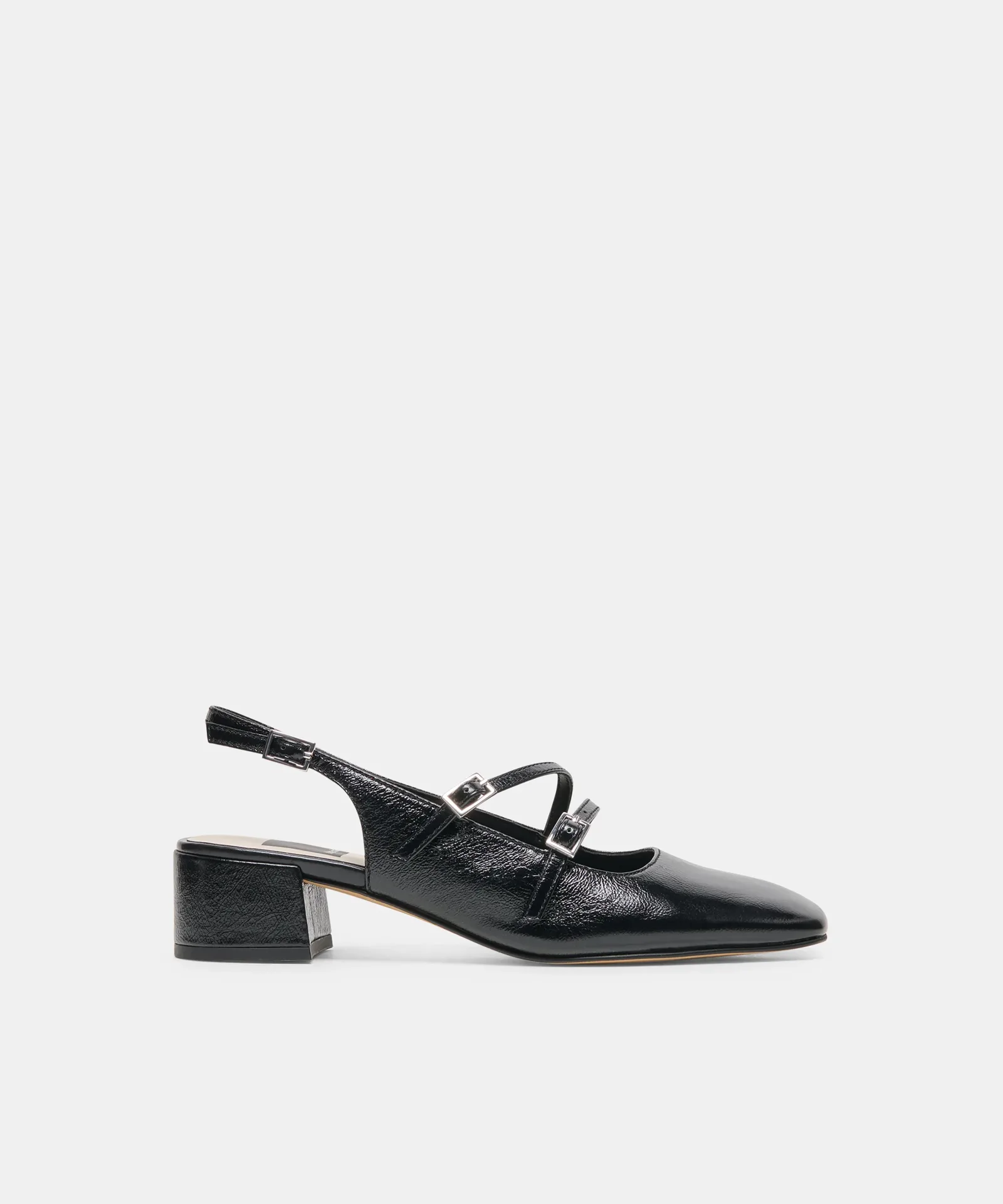 Driah Heels Black Leather