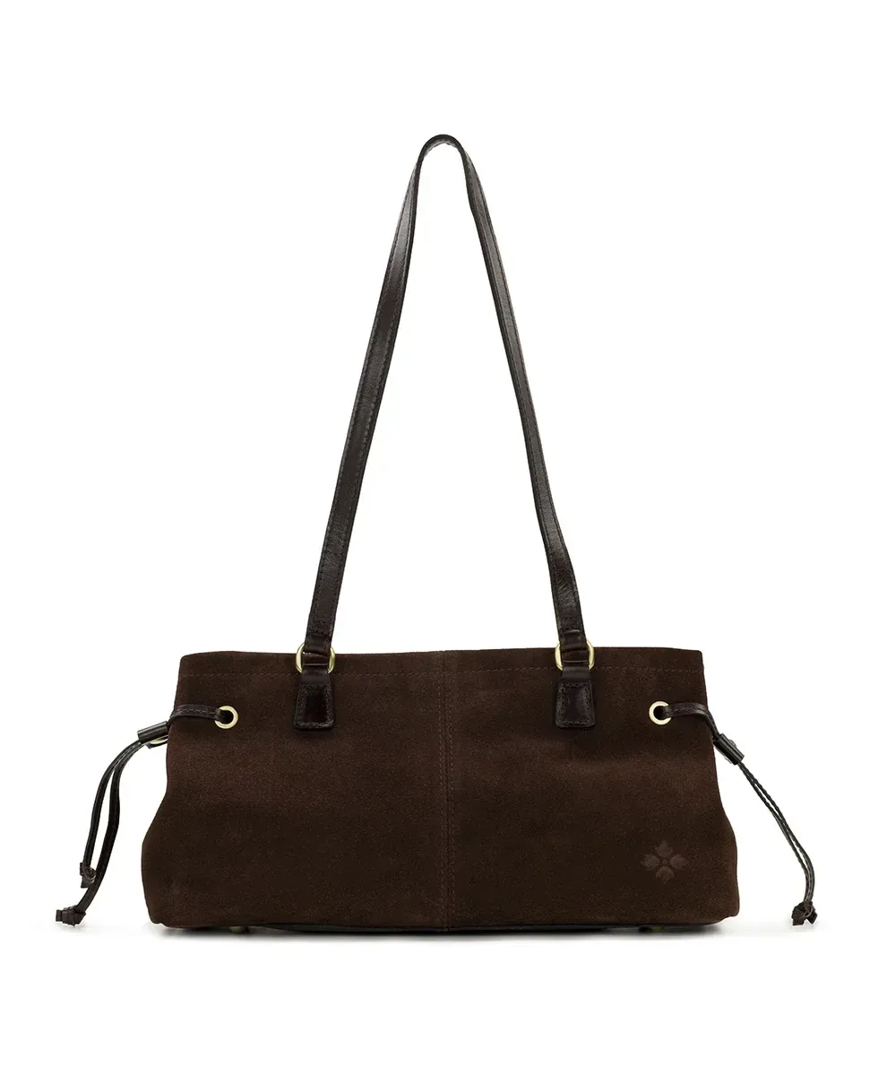 Linnea Shoulder Bag – Suede Leather – Chocolate