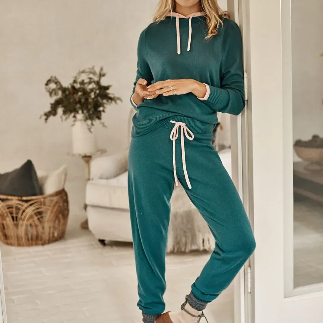 The Coziest Cashmere Blend Jogger – Venetian & Pink Sky