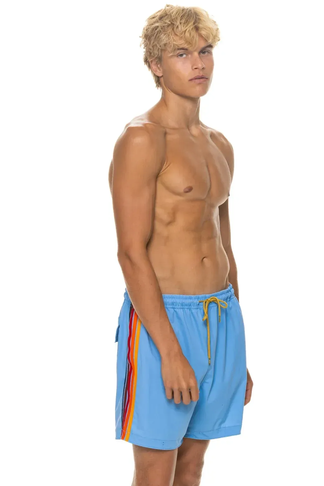 Men's 5 Stripe Flex Shorts – Sky