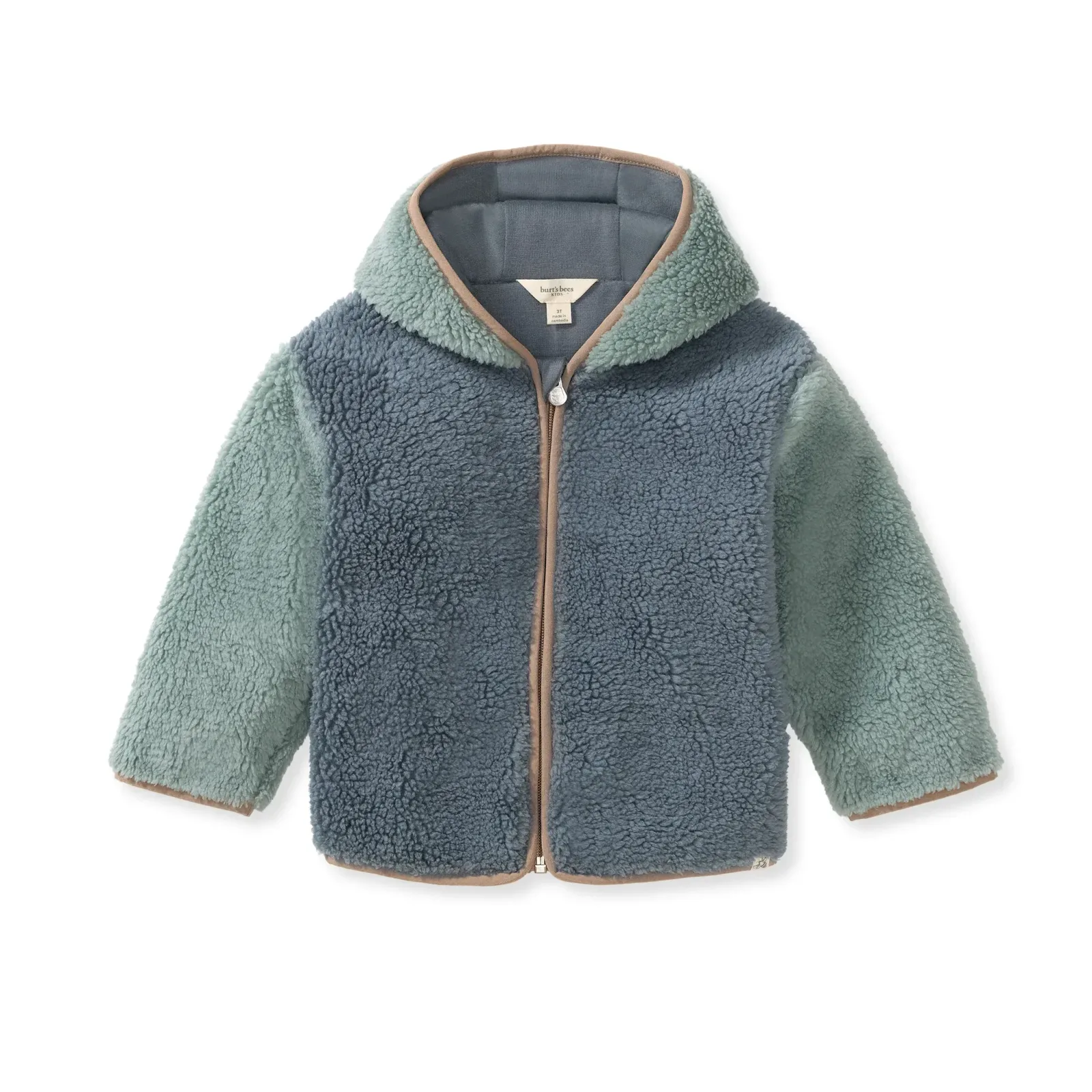 Sherpa Color Block Zip Front Jacket – Basalt