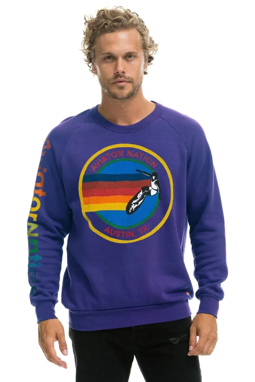 AVIATOR NATION Austin Sweatshirt – Purple