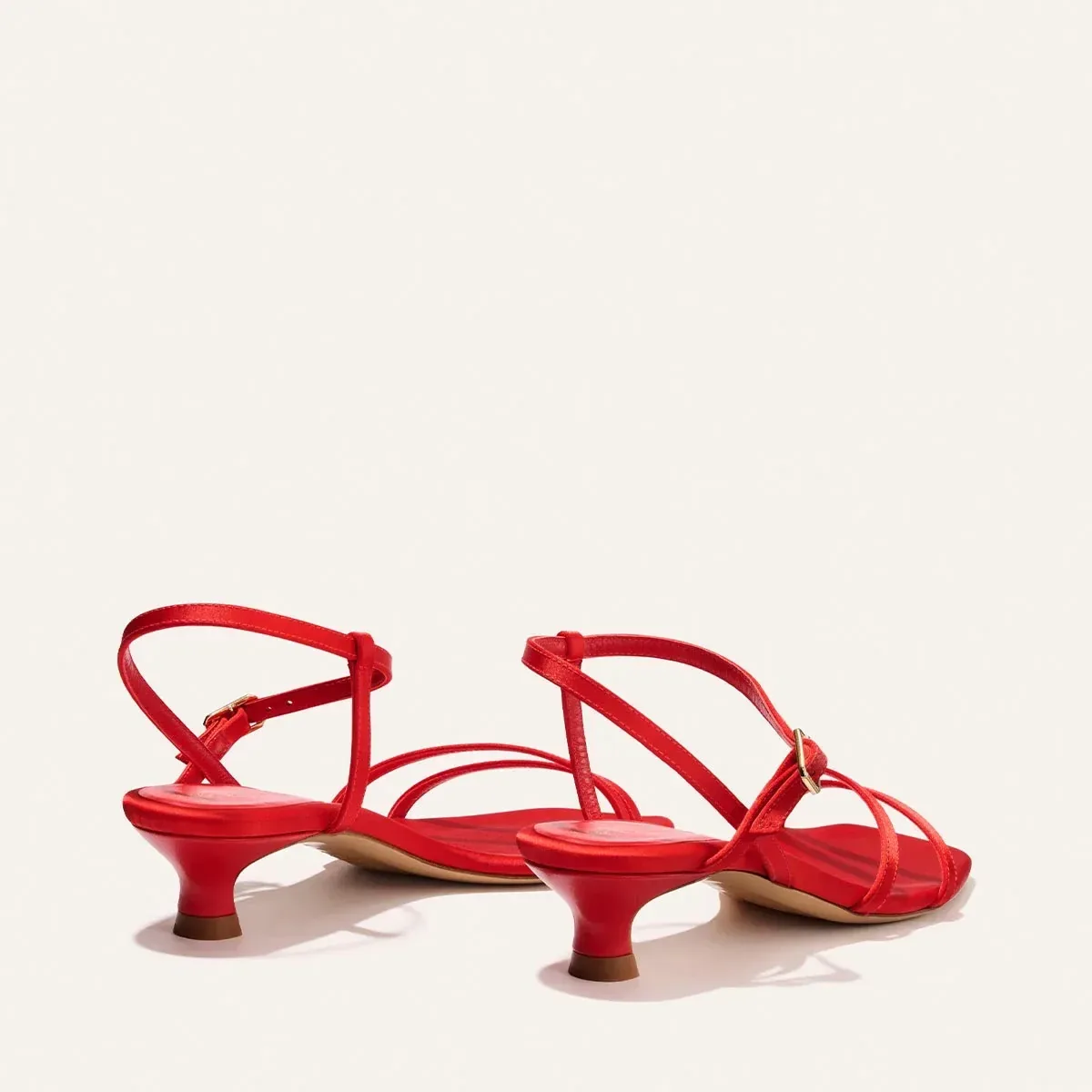 The Dylan Sandal – Poppy Satin