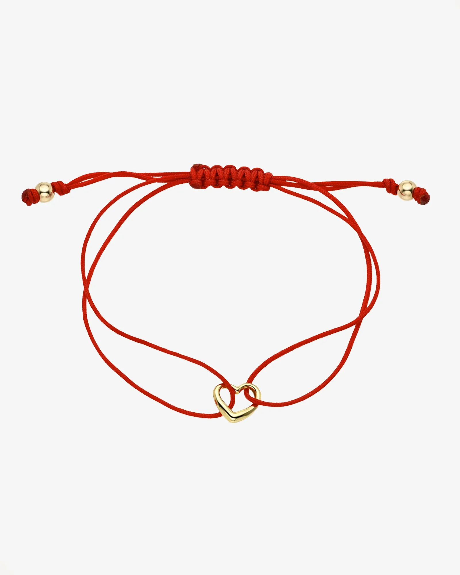 14k Gold Open Heart Fortune Bracelet