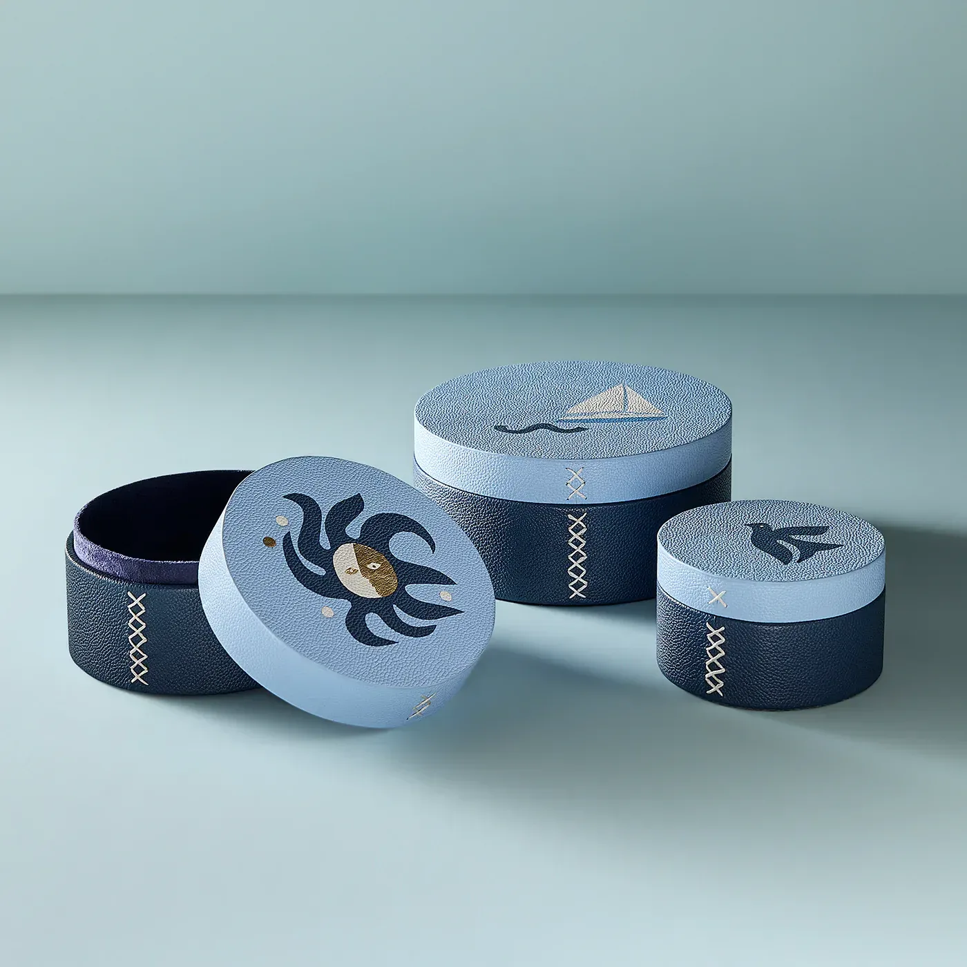 Playa Leather Small Stacking Box