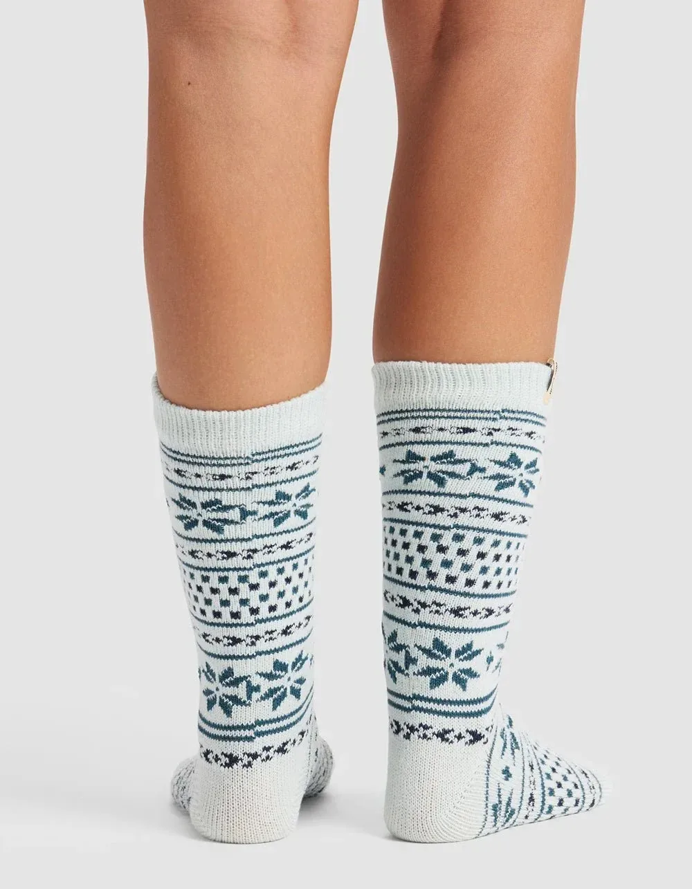 Snowflake Plush Lounge Calf Sock