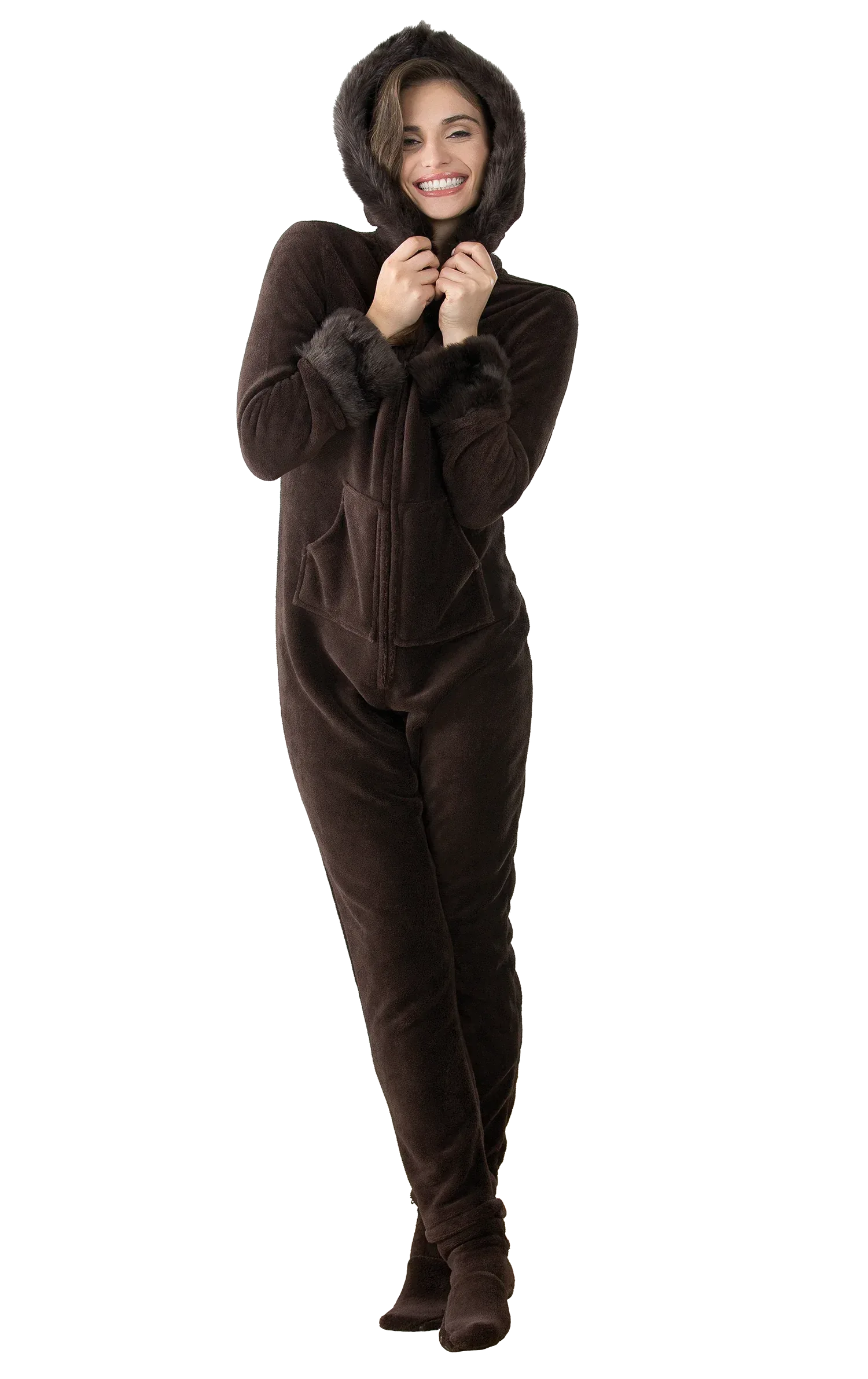 Mink Hoodie-Footie Onesie Pajamas – Final Sale