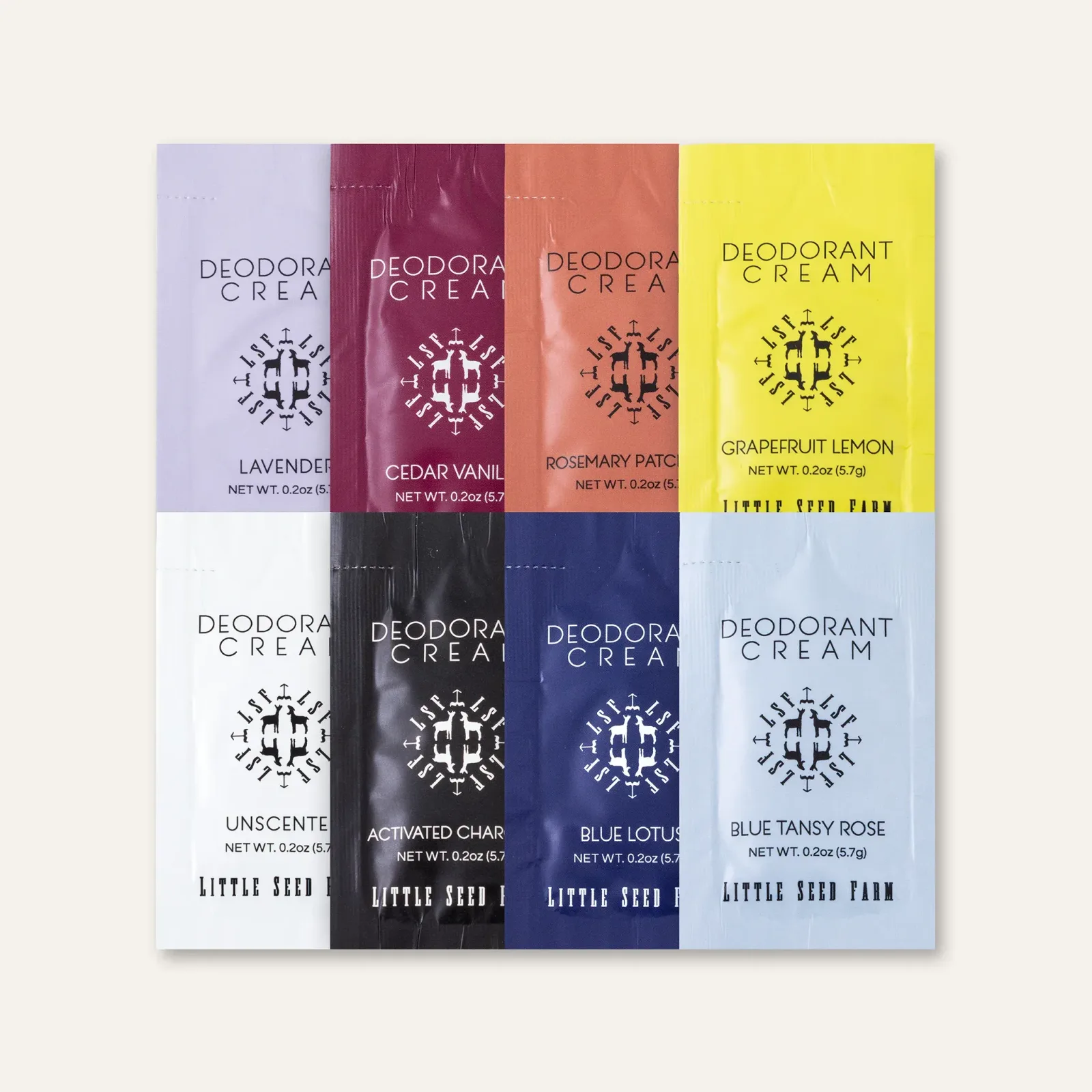 Travel Pack – Eight Organic Deodorant Cream Pouches