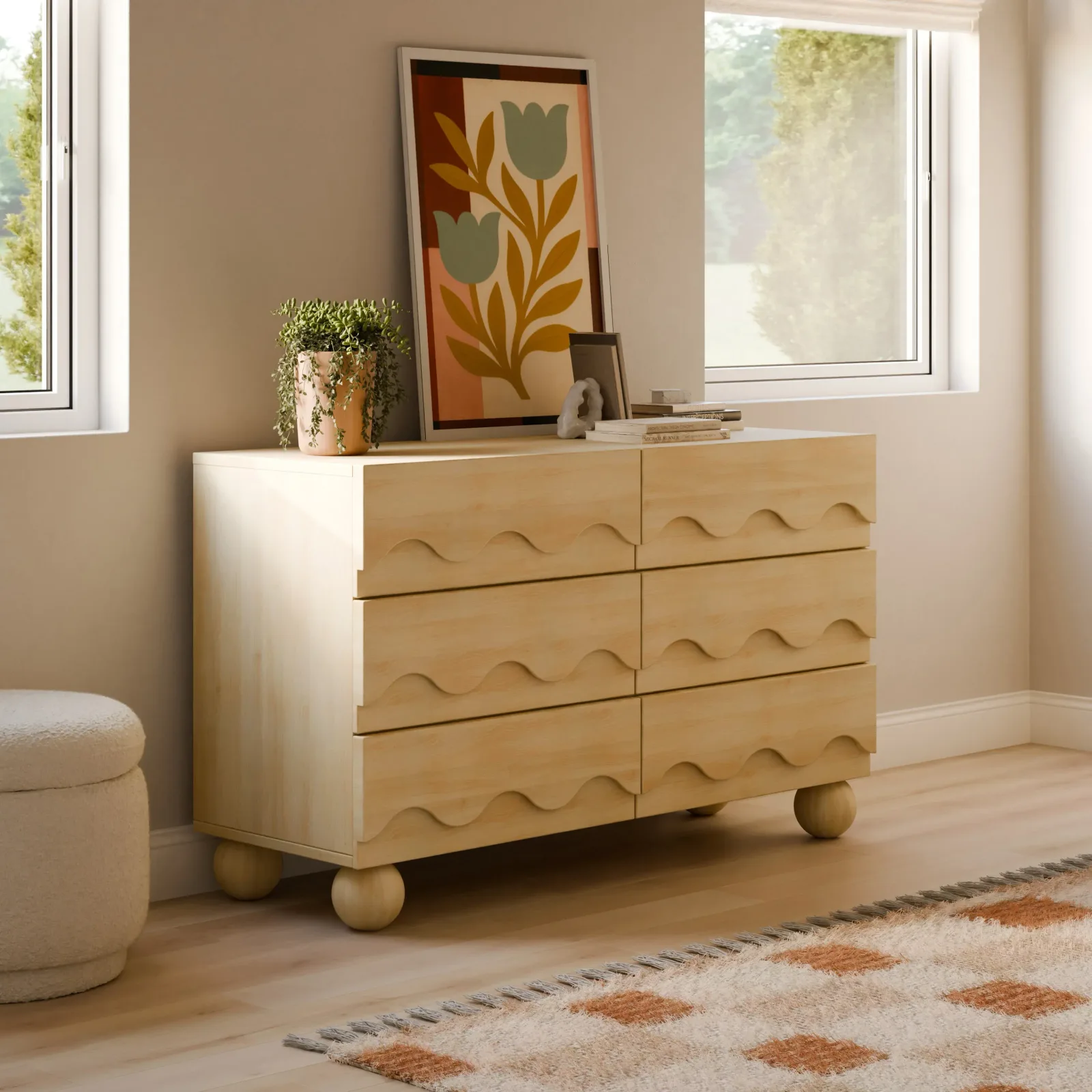 Lido Wave 6-Drawer Wide Assembled Dresser (56") – Retail Exclusive