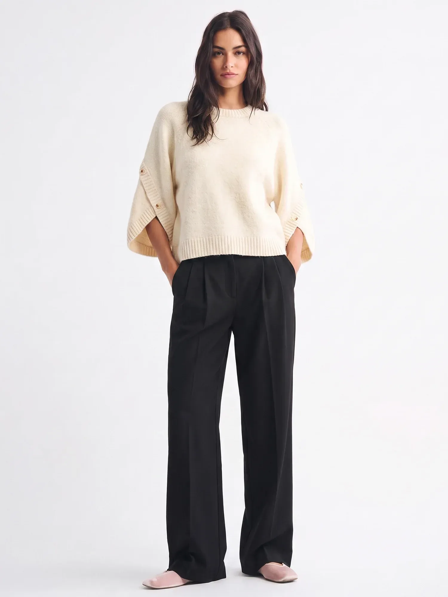 Oversized Raglan Sleeve Crew Neck Sweater Tee