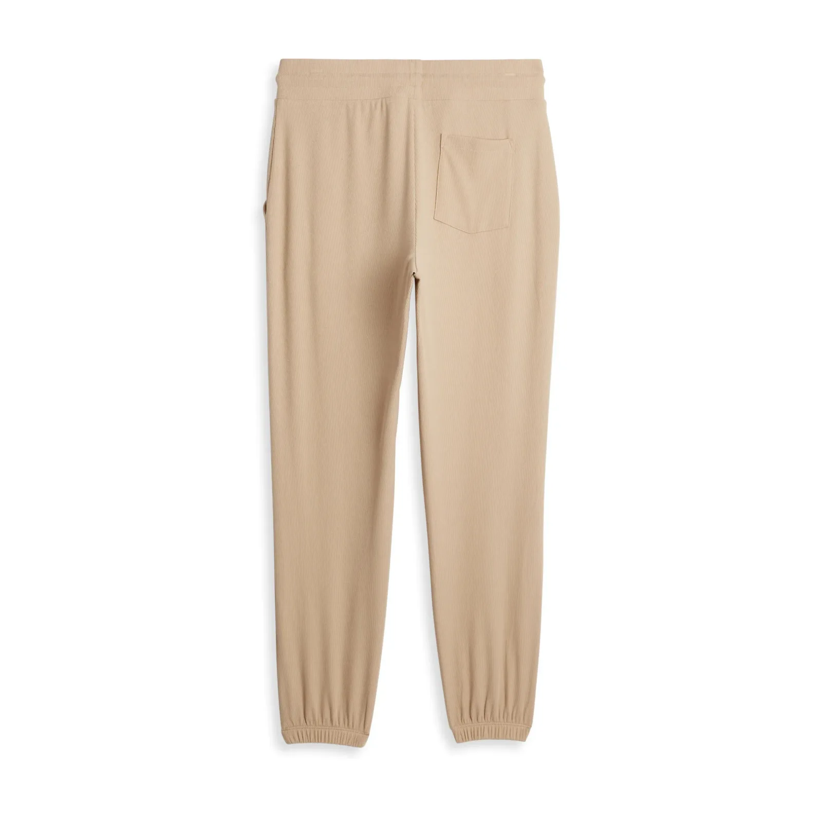 Bamboo Rib Drawstring Jogger – Taupe