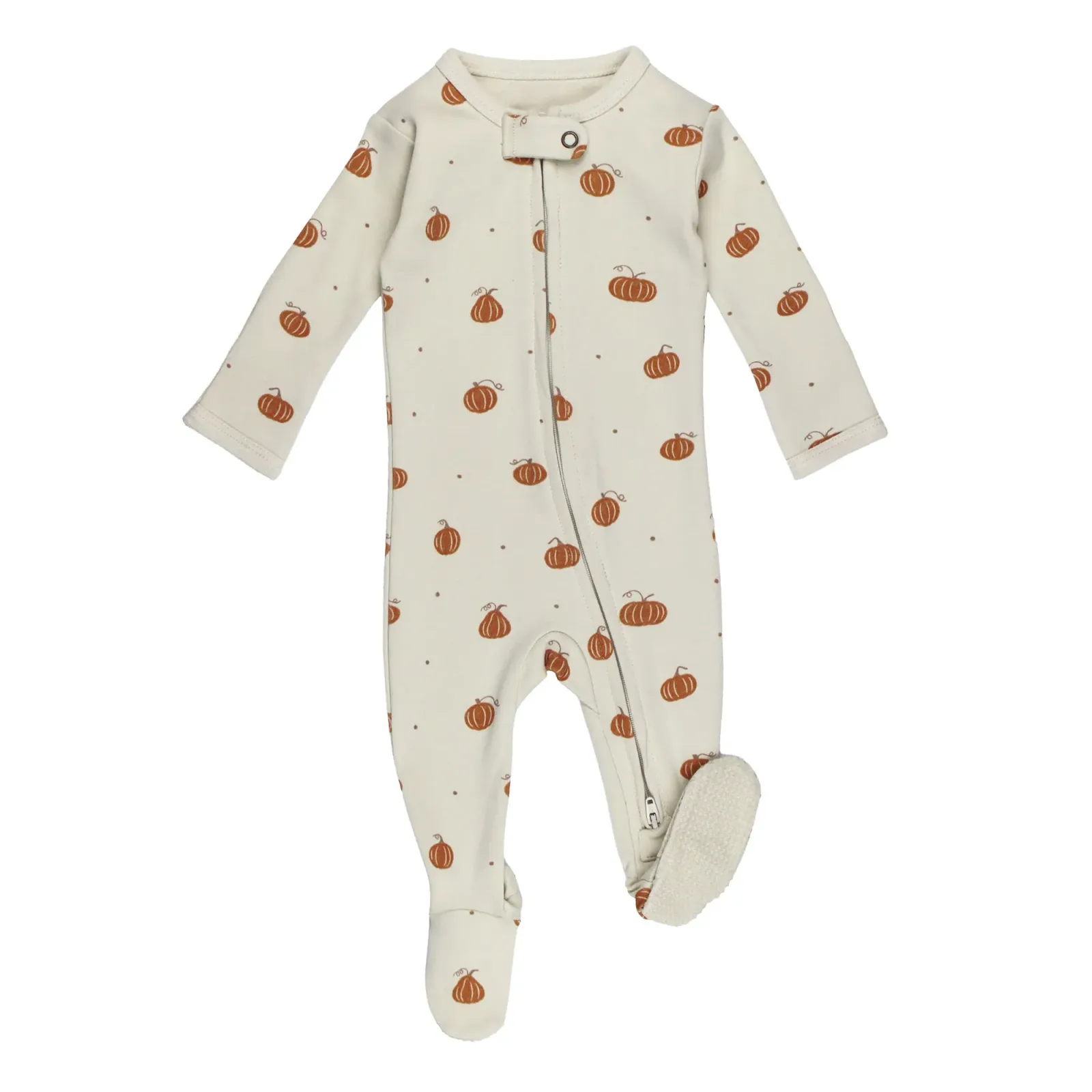 Pumpkin Spice – Organic Zipper Footie