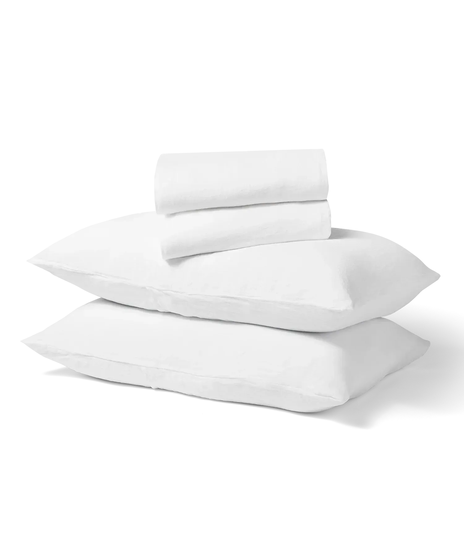 Linen Duvet + Sheet Set – King – White