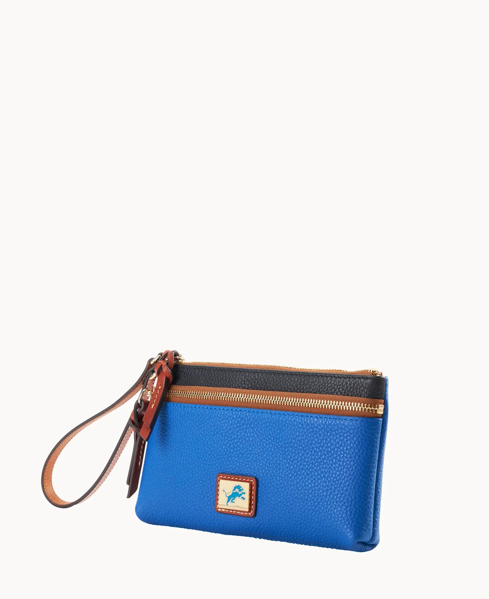 NFL Lions Double Zip Wristlet