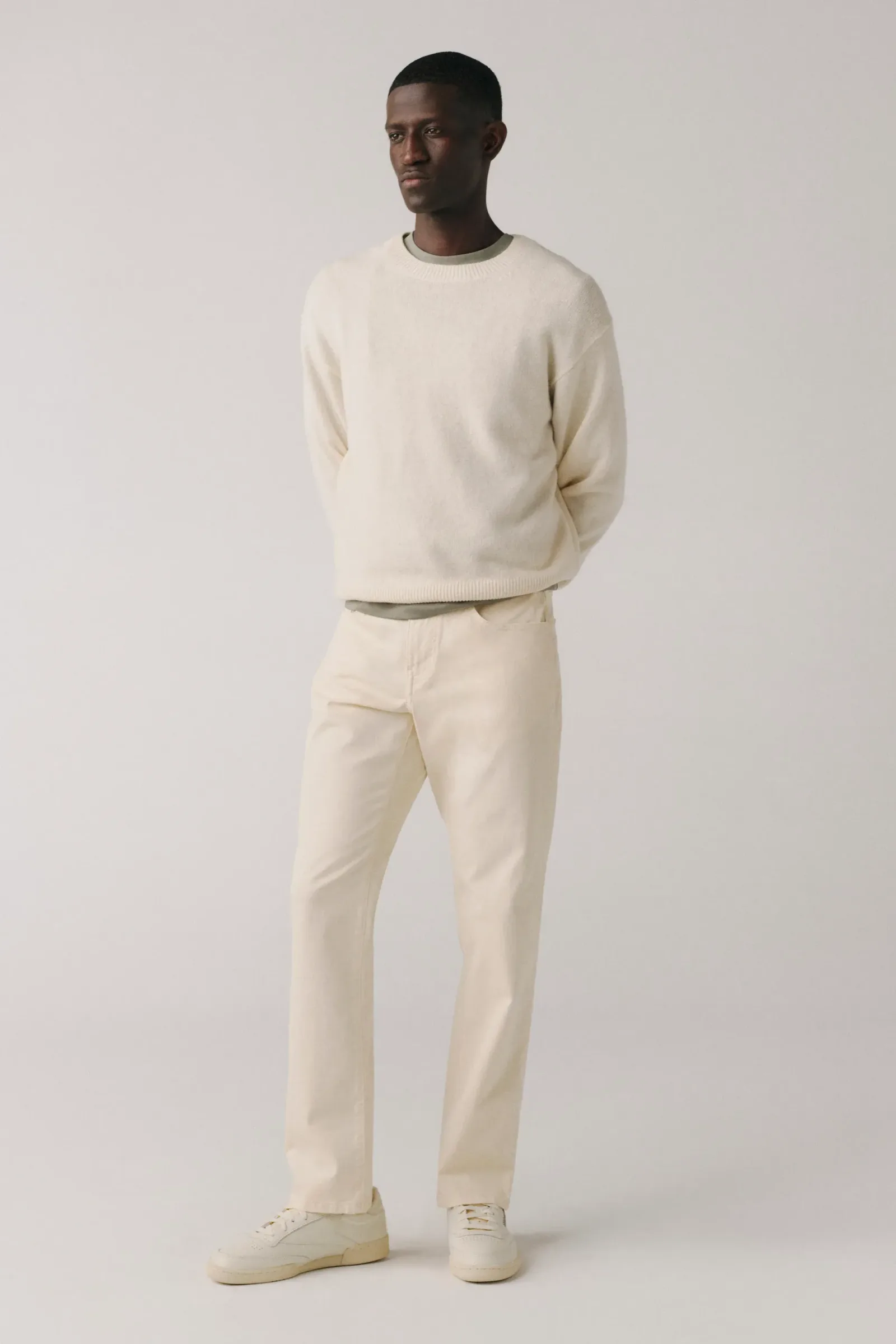 Ams – Twill Slim Pants – Birch