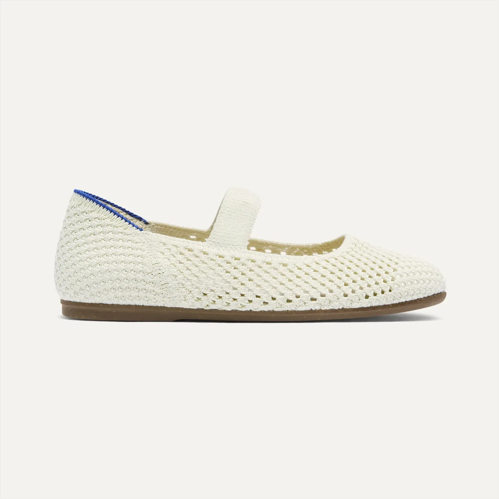 The Kids Mary Jane – White Open-Knit