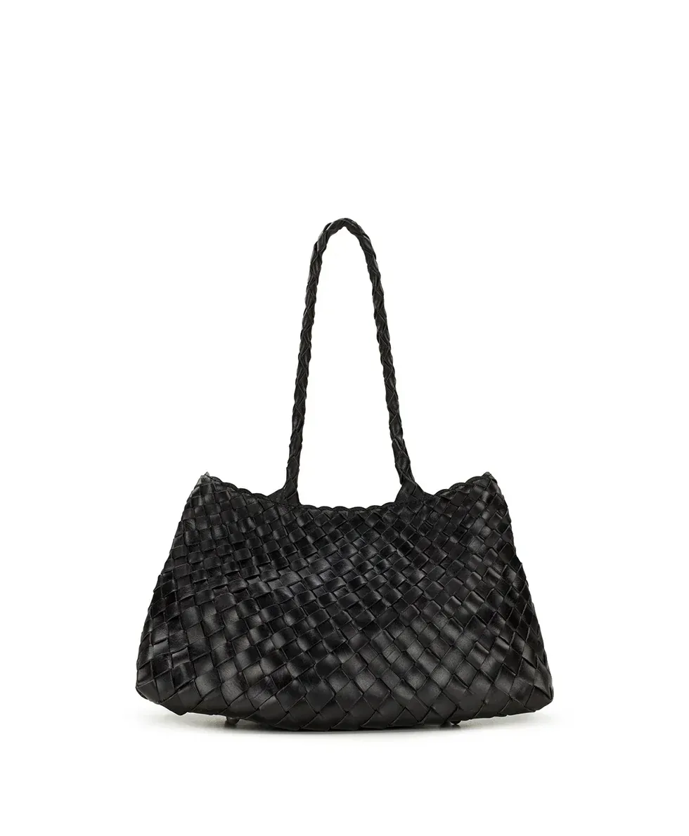 Violaine Satchel – Hand Stained Woven – Black