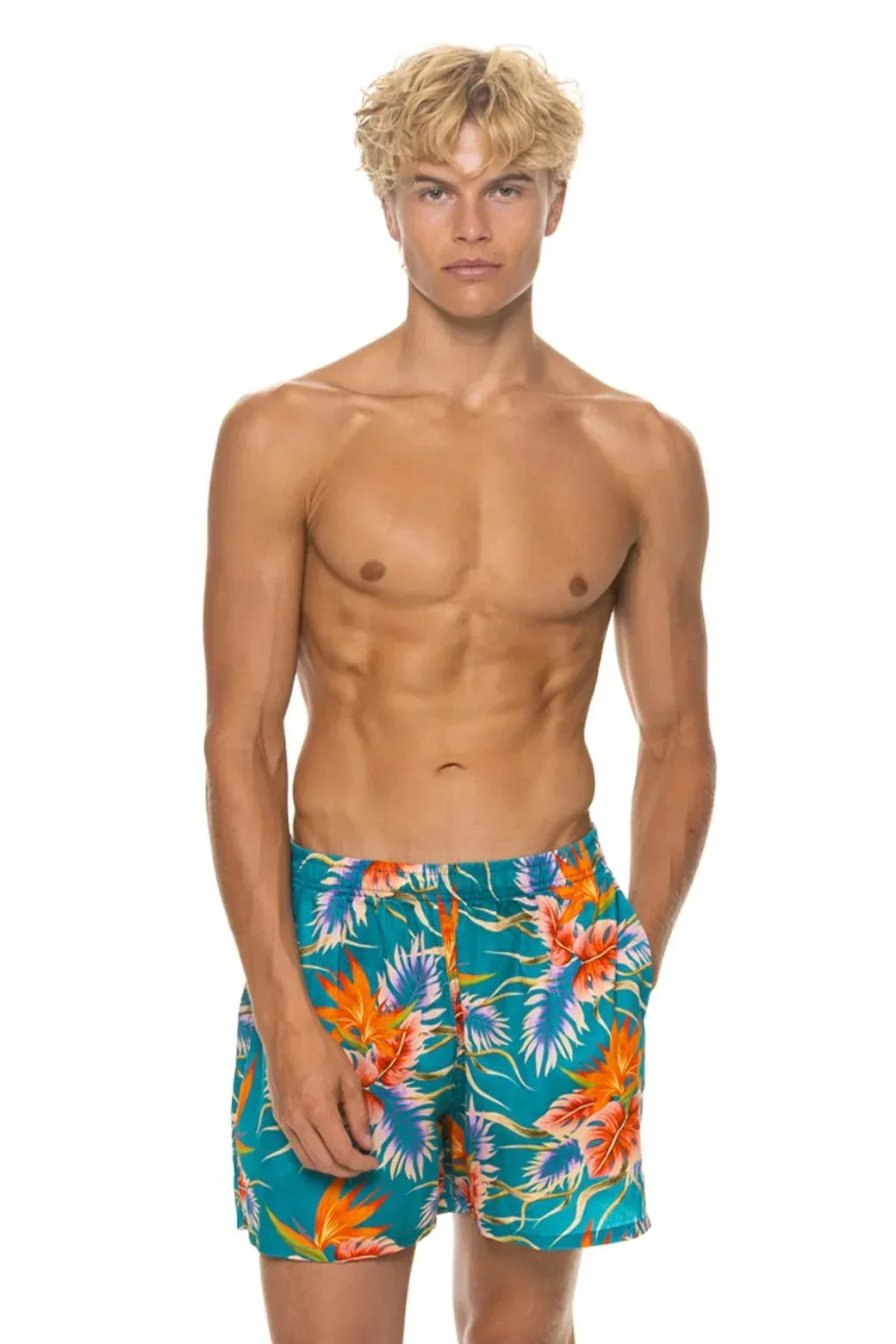 MEN'S COTTON LUXE POPLIN RELAXED SHORT – BLUE // HAWAII