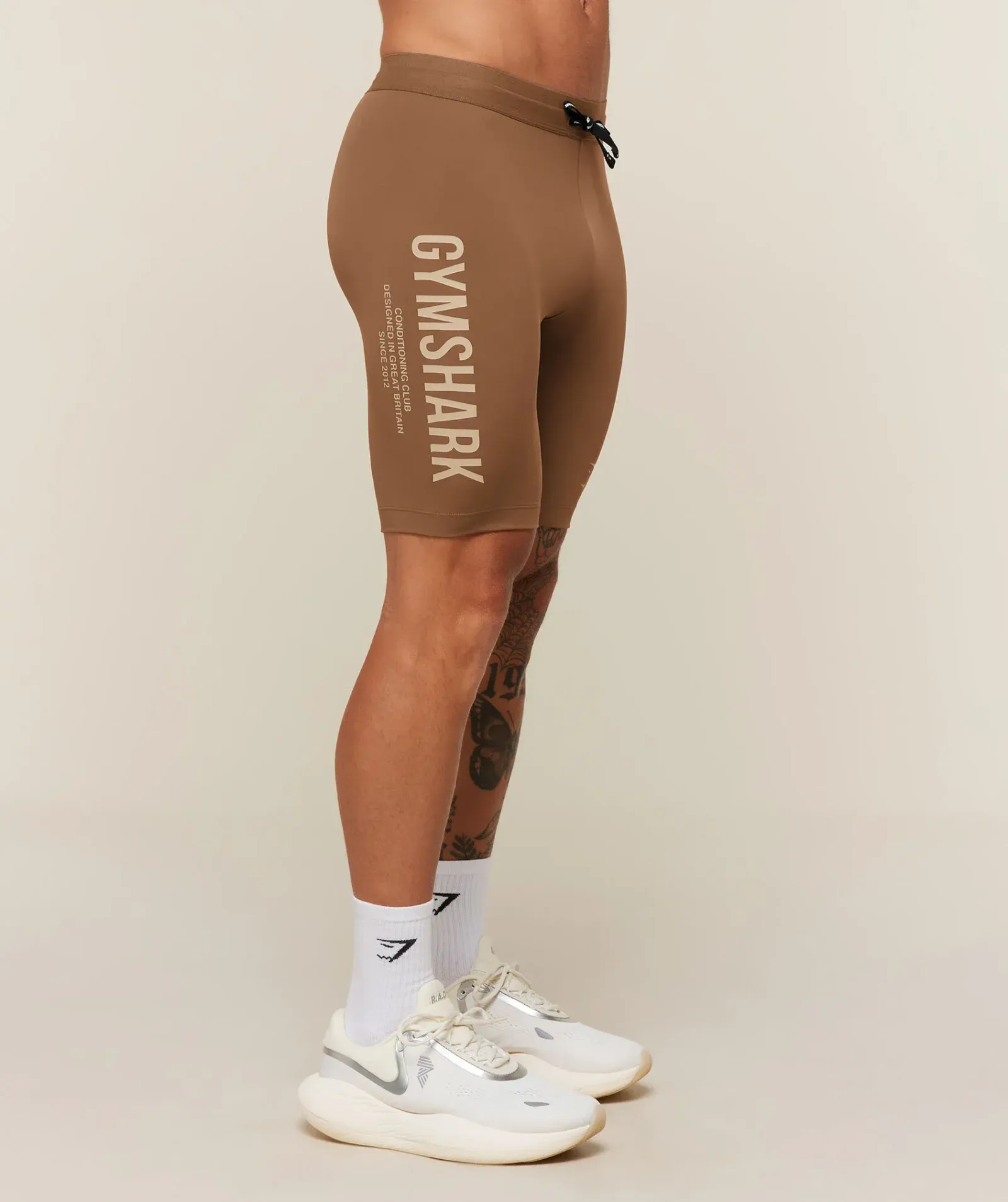 Gymshark Conditioning Club Half Tight – Trail Brown/Vanilla Beige