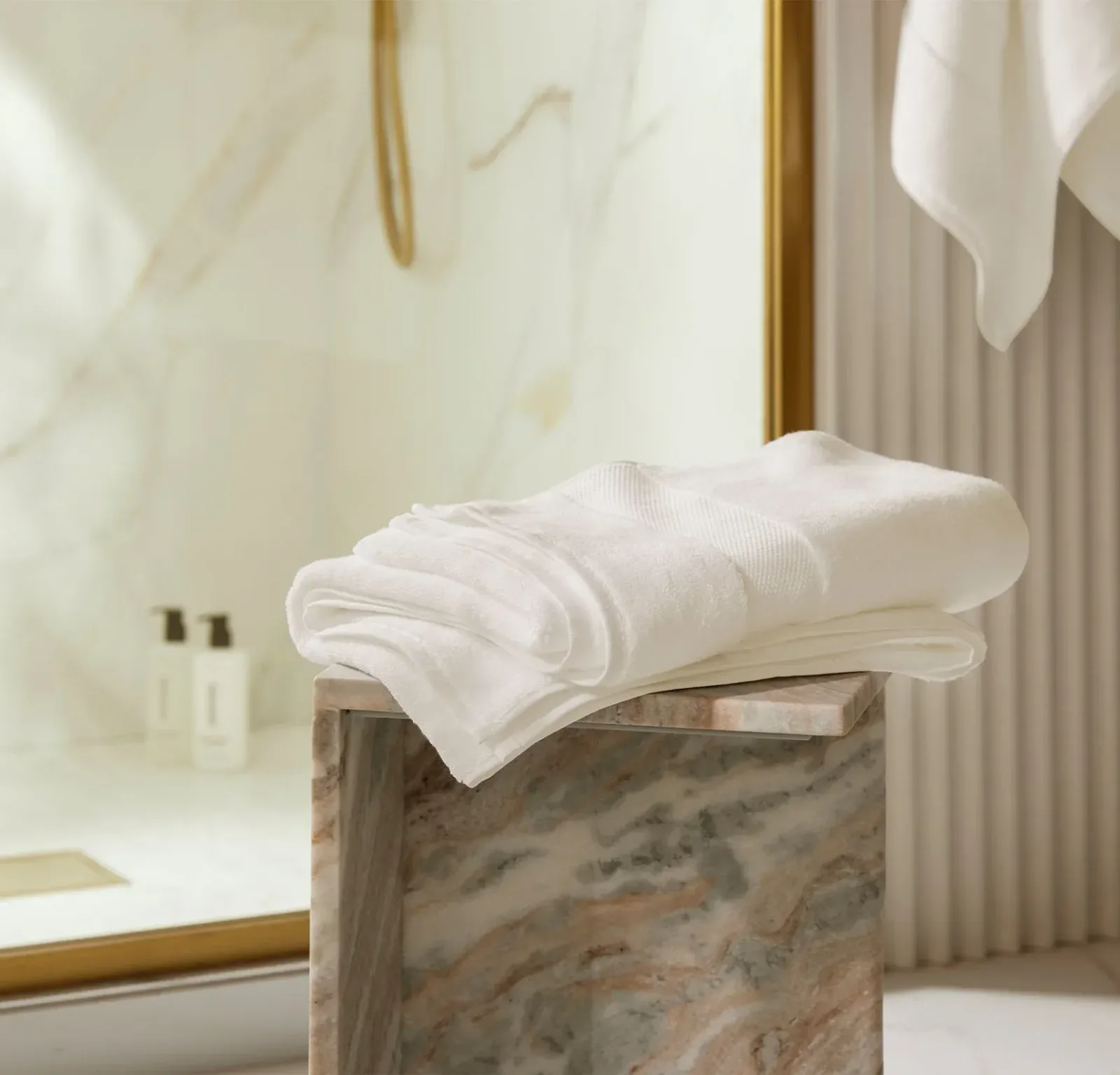 Plush Bath Towel – White (Personalized)