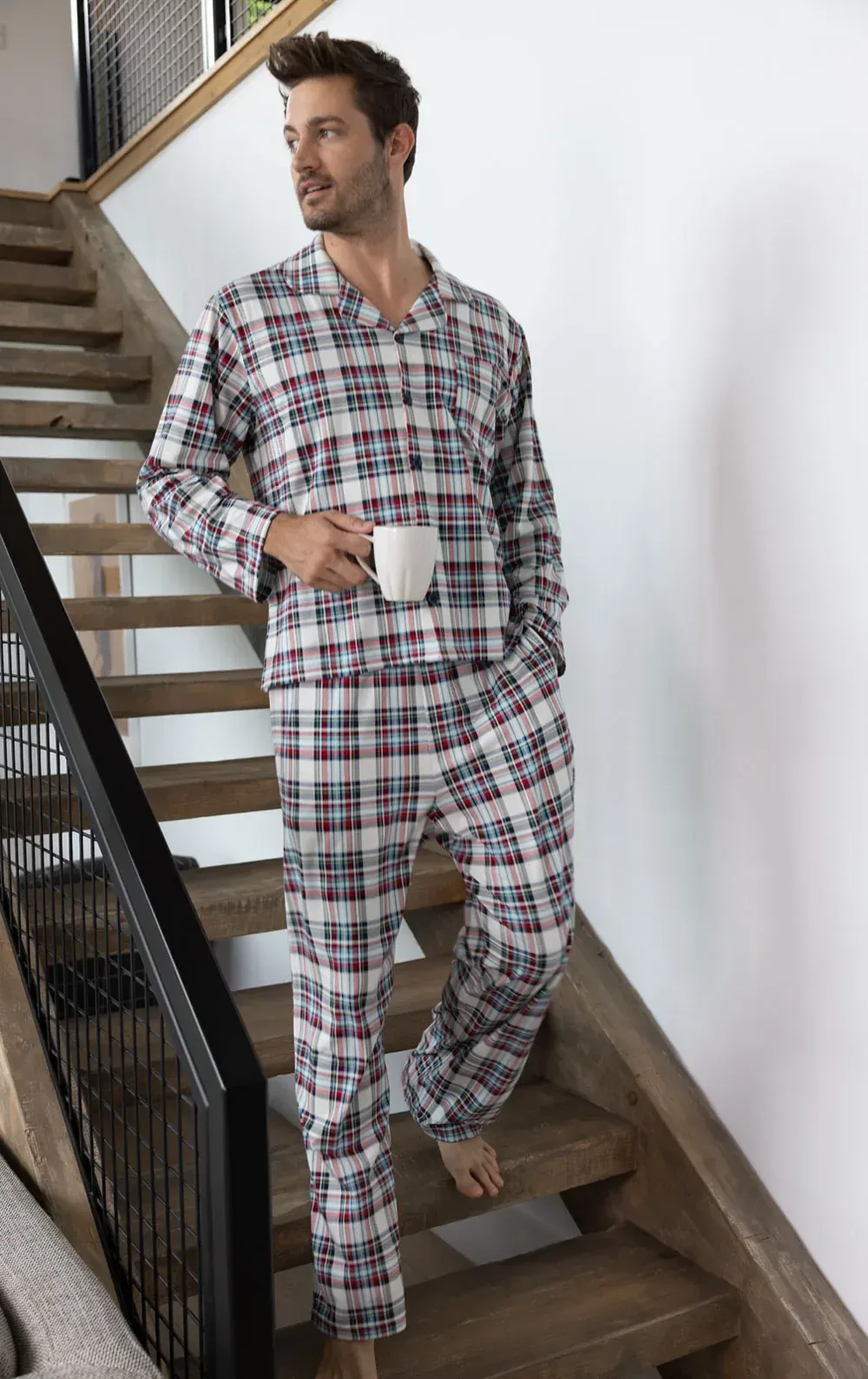 Farrell Plaid Button-Front Men’s Pajamas – Dad and Me