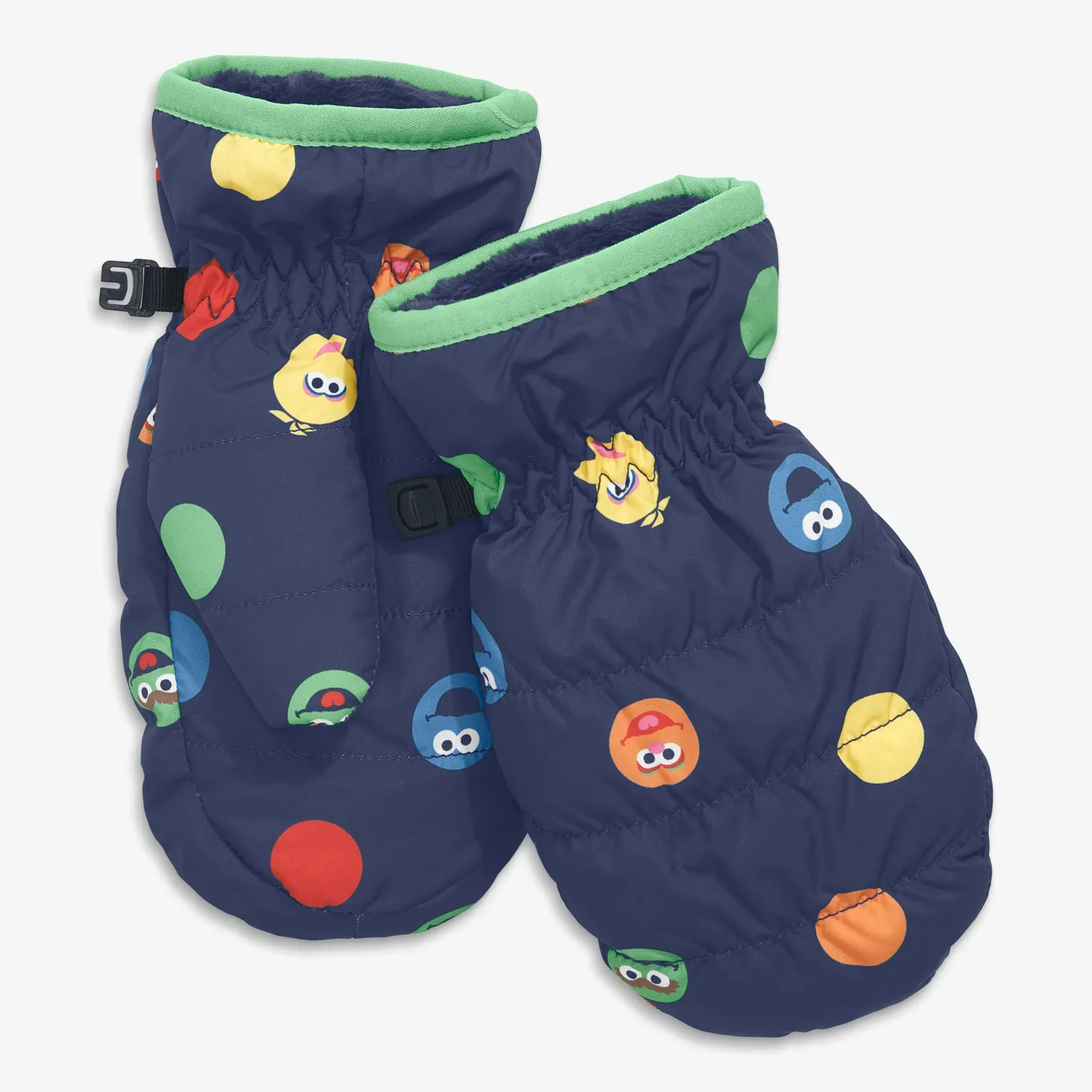 Kids Sesame Street friends puffer mittens