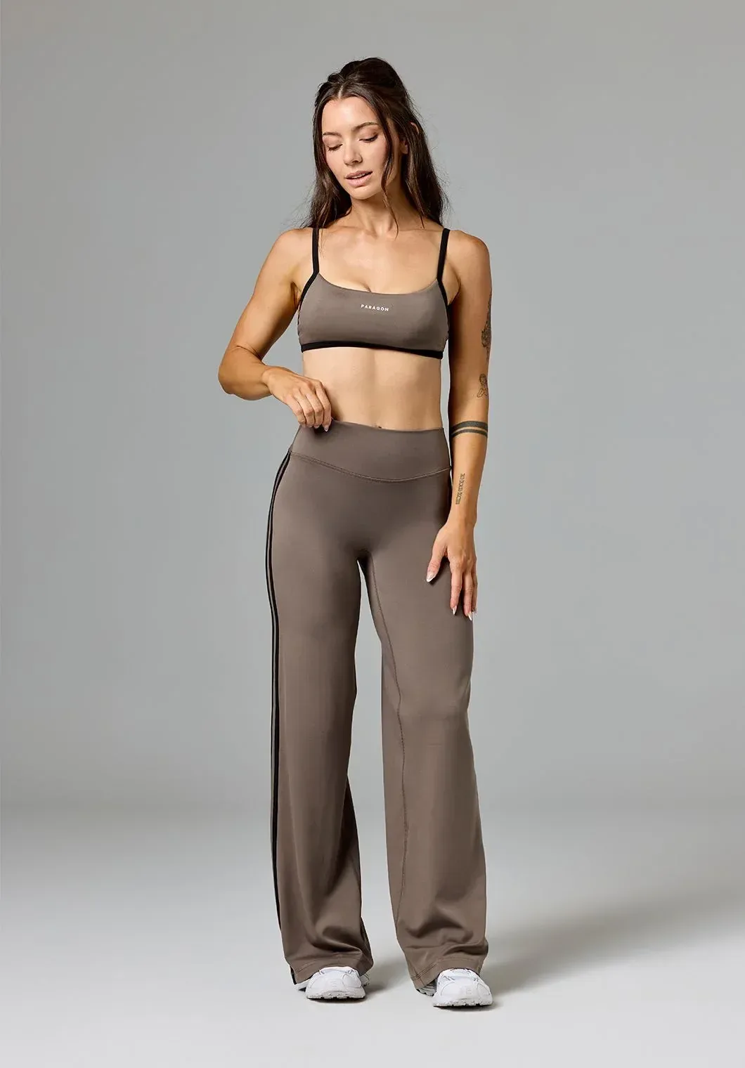 Reluna™ Double Stripe Sculptseam® Mid-Rise Straight Leg Pant Regular Thyme