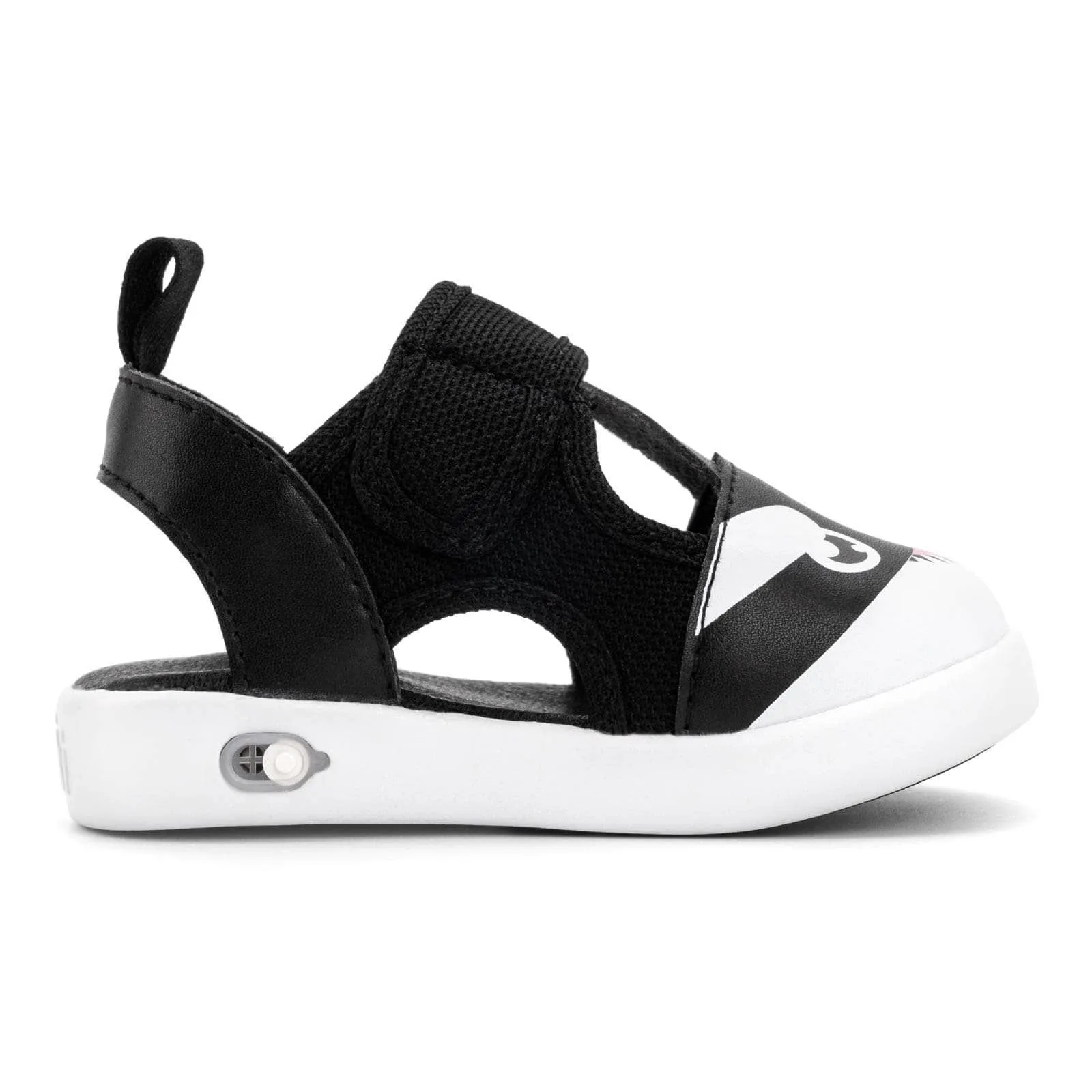 Killer Whale Squeaky Toddler Sandals for Boys and Girls – Black