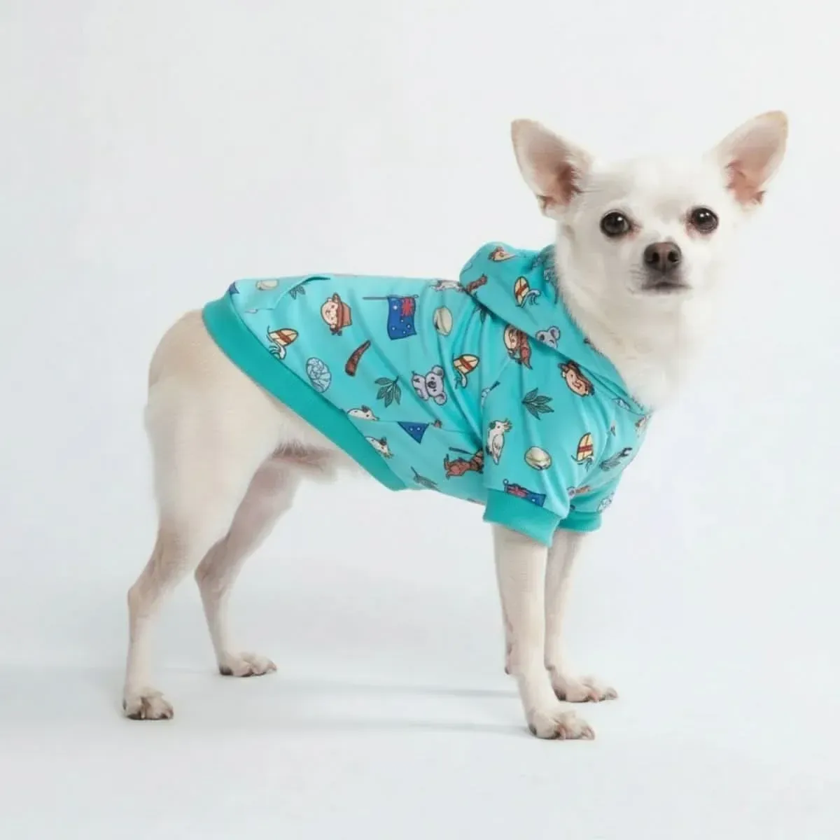 The Australia Dog Hoodie – Teal