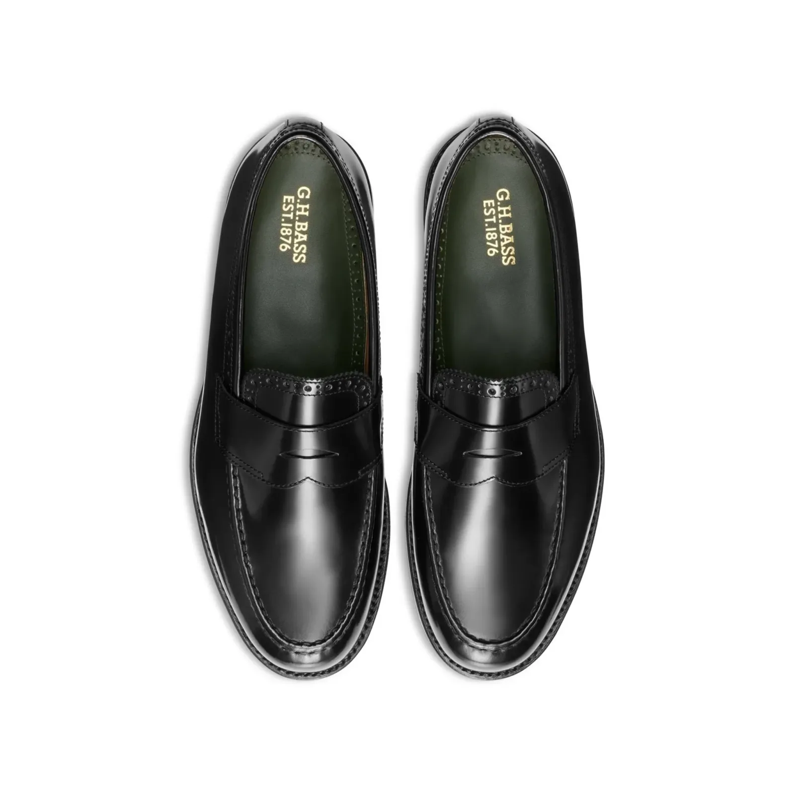 G.H.Bass Monogram Black Loafers