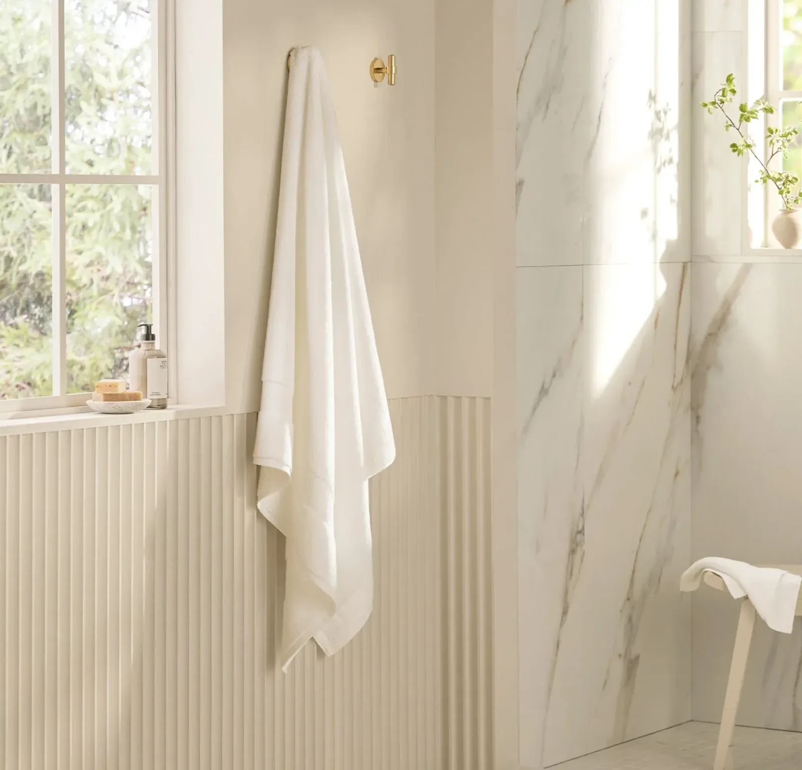Plush Bath Sheet – White (Personalized)