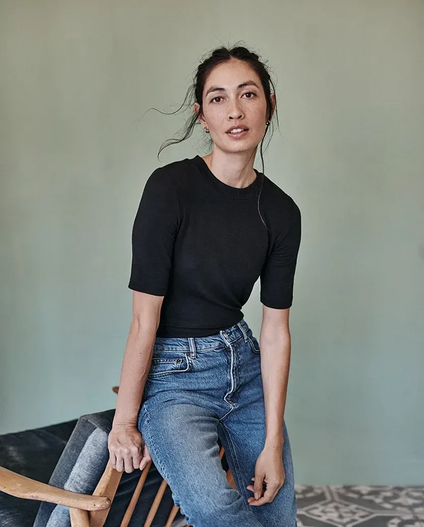The Softest Ribbed Elbow Sleeve T-Shirt – Sea Urchin