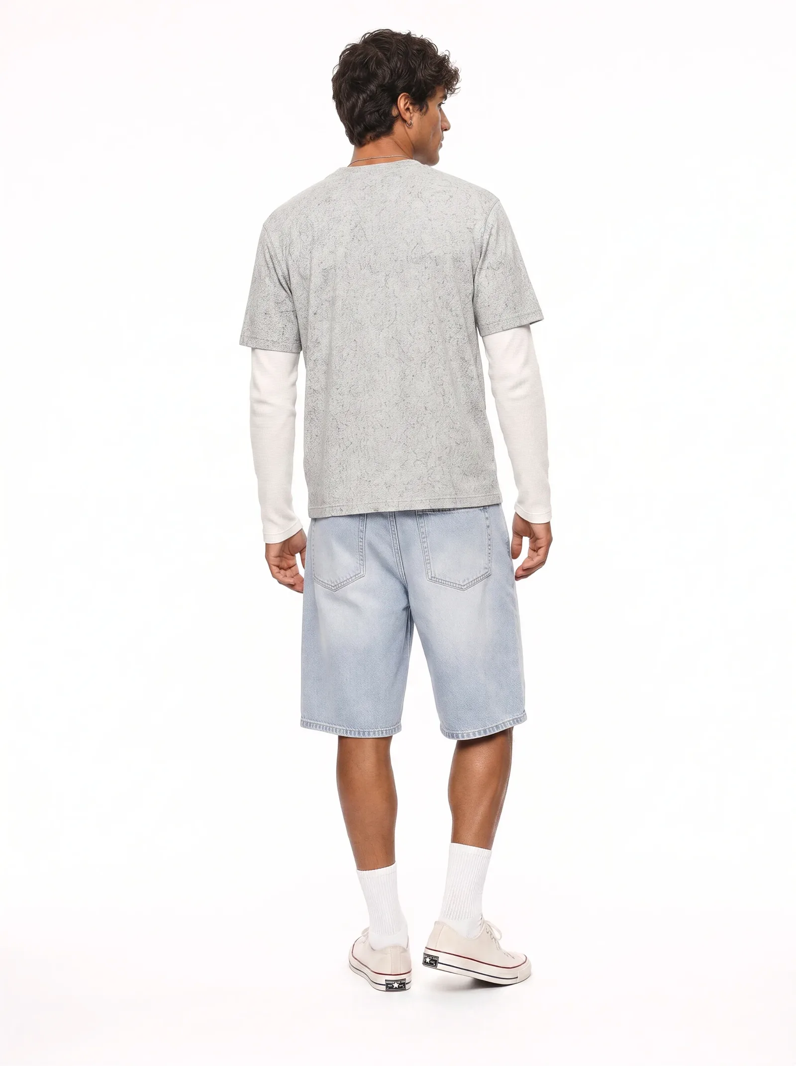 Mineral Wash Layered Thermal Tee