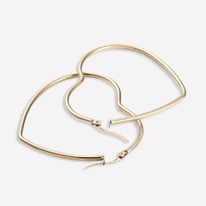 Selby Heart Hoops – 18k Rose Gold Plated Brass / Small