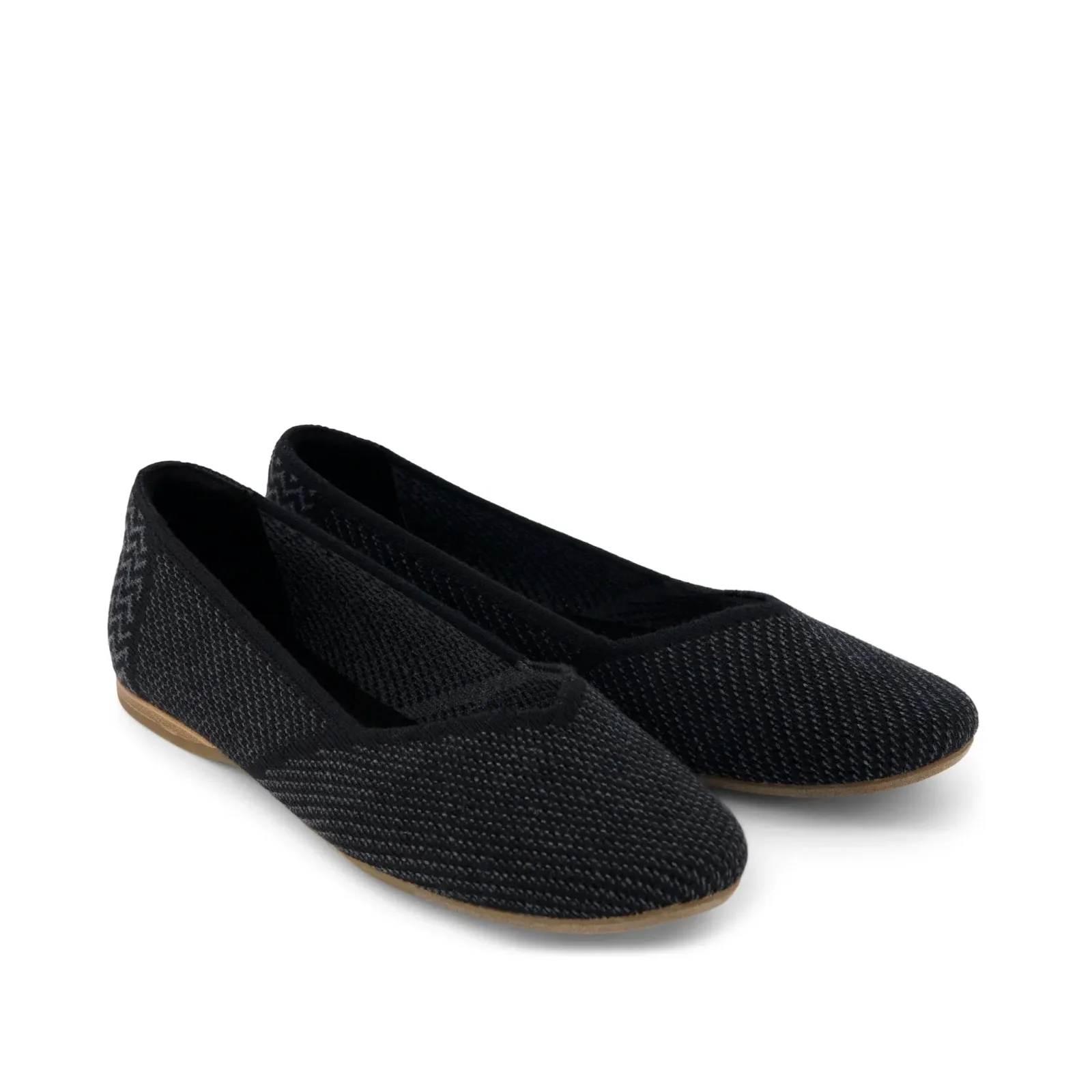 Womens Gemma Flat Black Engineered Knit