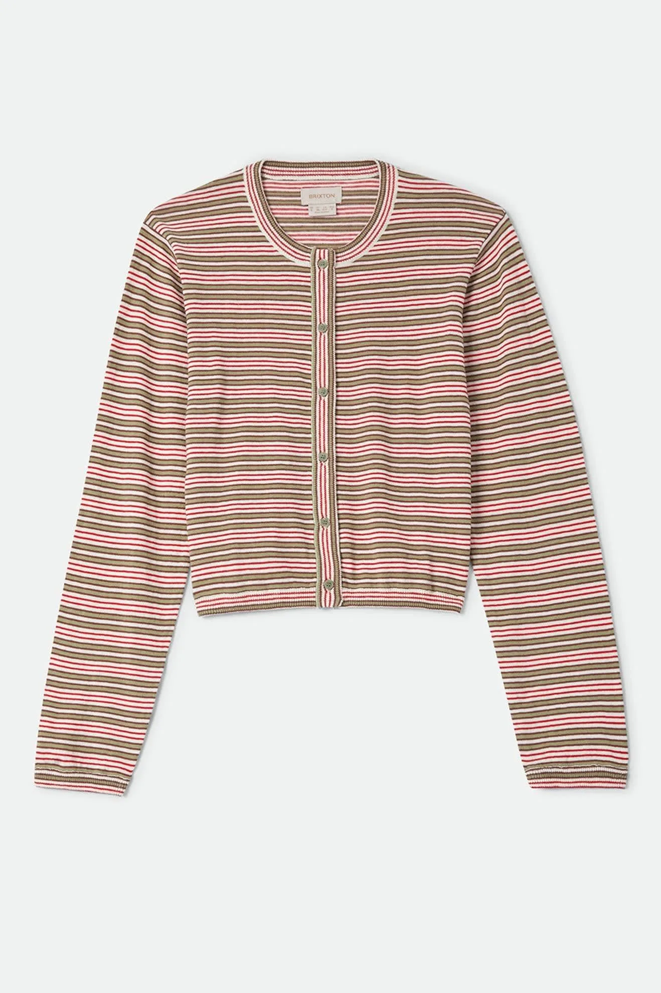 Bixby Lightweight Cardigan – Green Multi Stripe