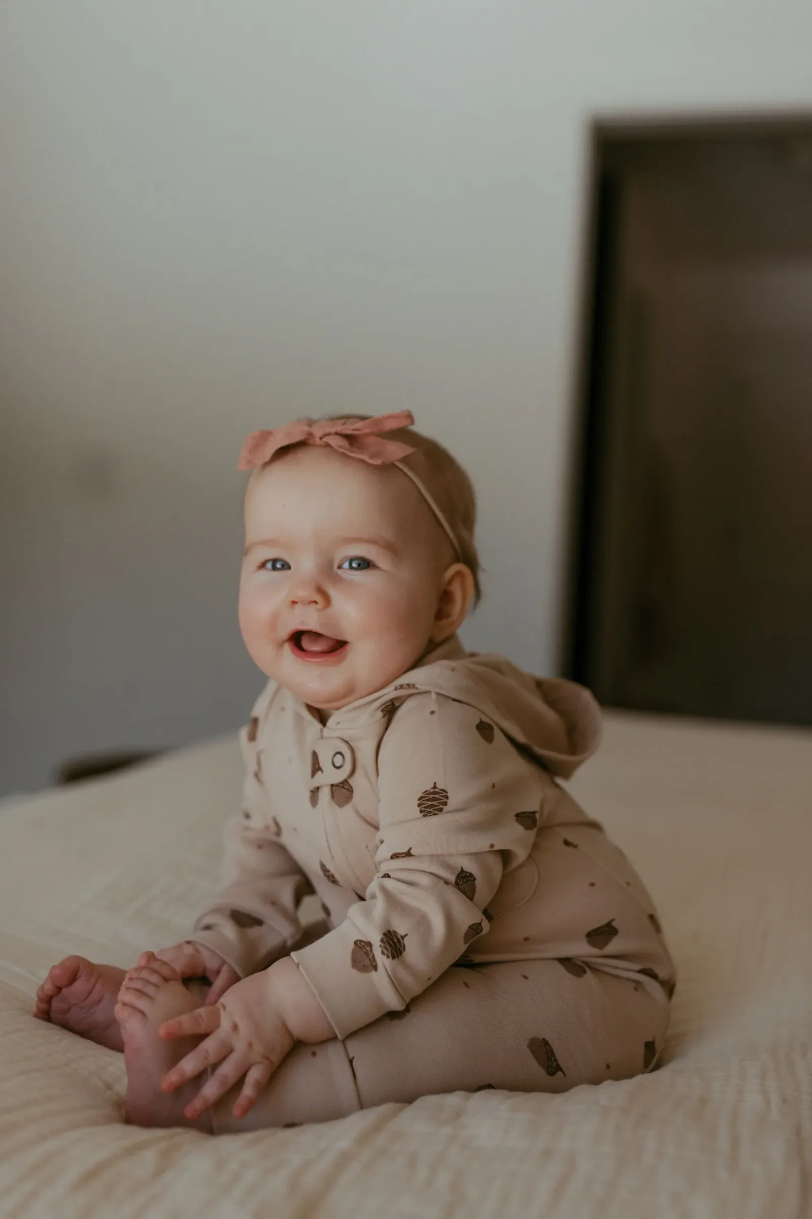 Little Acorn – Organic Hooded Zipper Romper