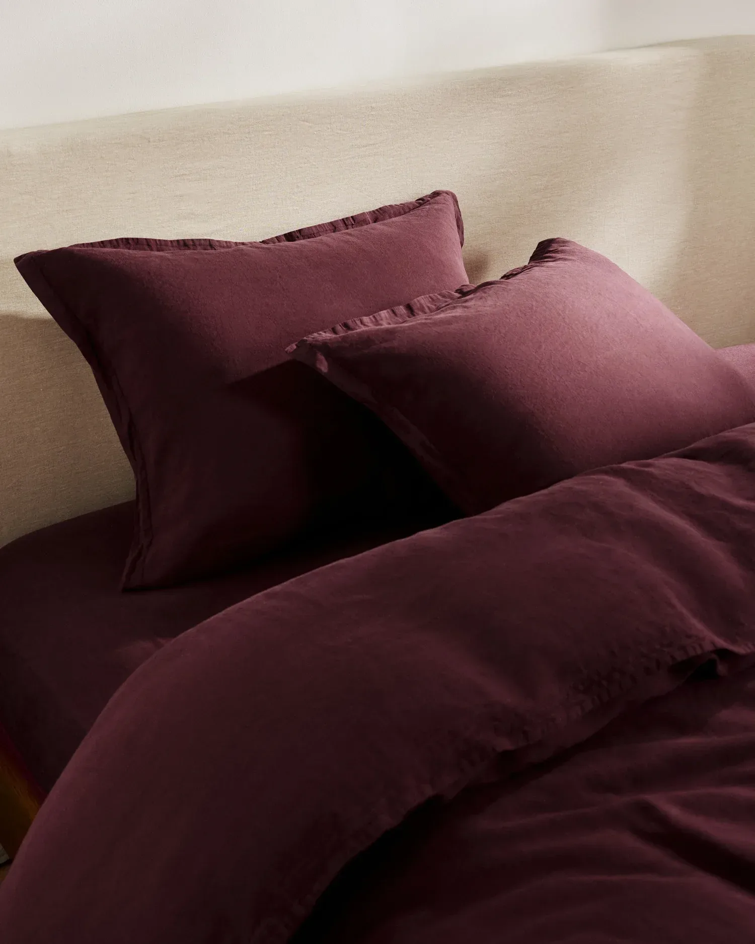 Linen Tencel Duvet Cover Set – Garnet F/Q