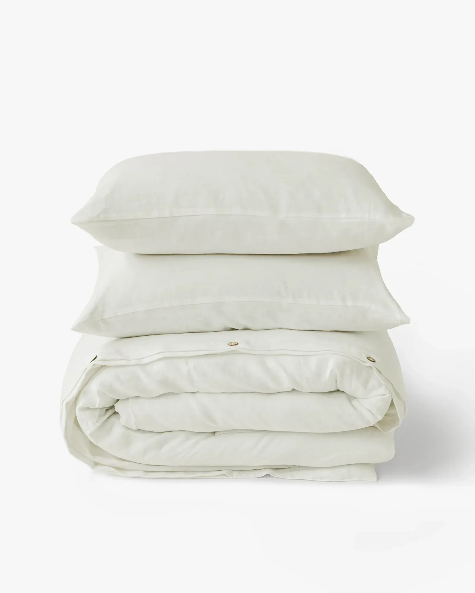 Ivory linen duvet cover set (3 pcs)