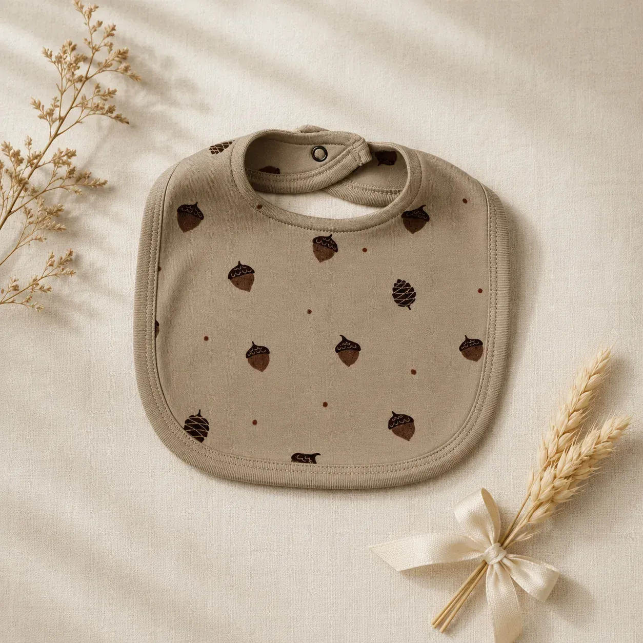 Little Acorn – Organic 2-Layer Reversible Bib